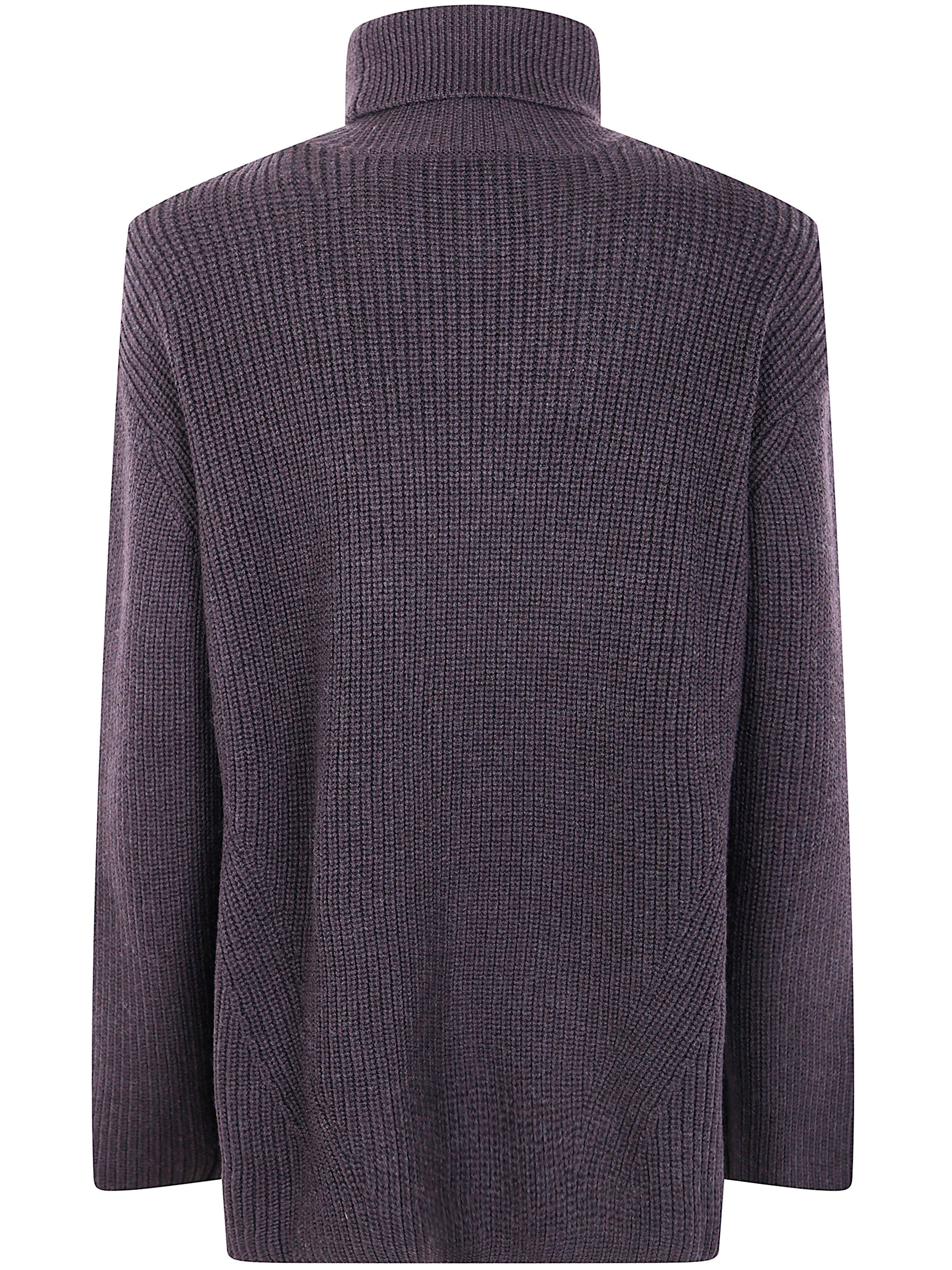 PAROSH Embroidered Turtle Neck Sweater for Women