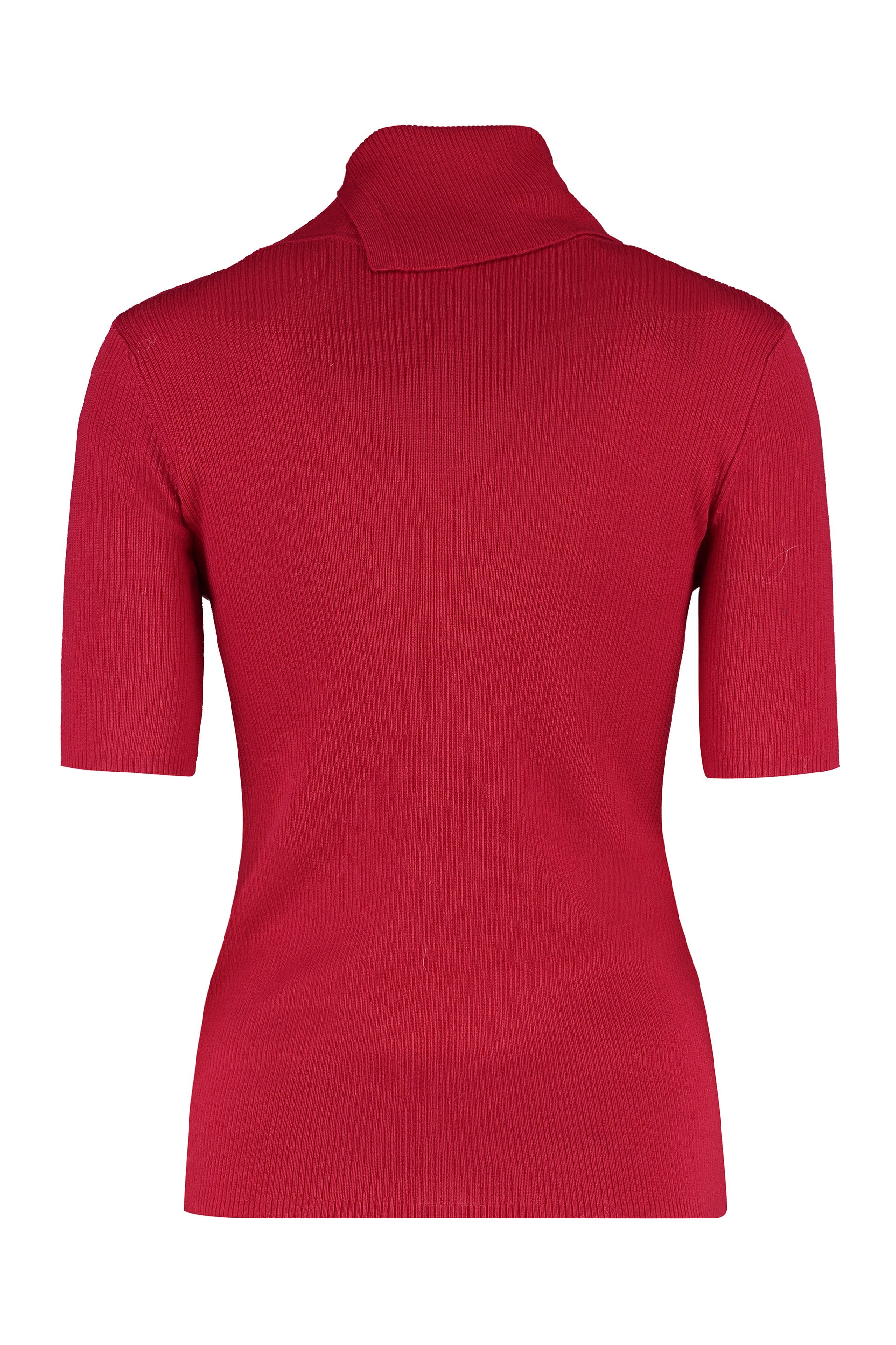 PAROSH Leila Ribbed Wool Turtleneck Sweater