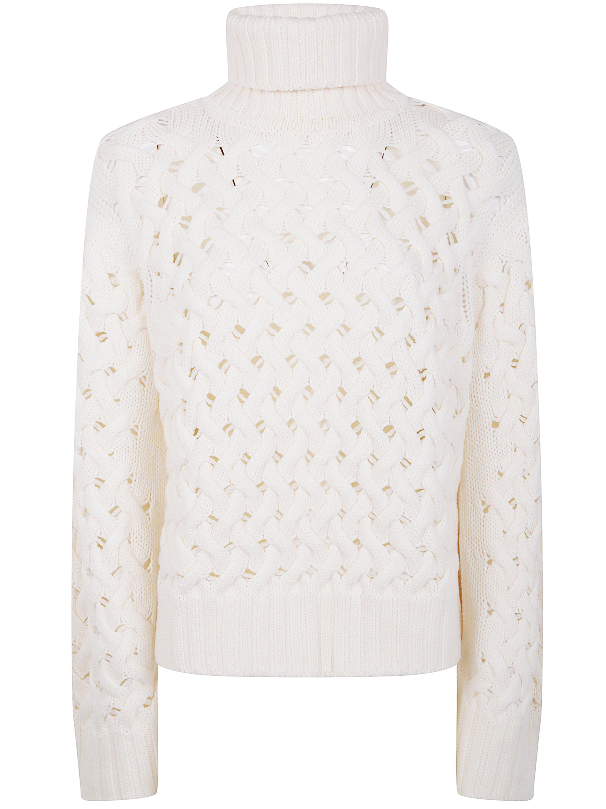 PAROSH Women's Turtle Neck Basket Stitch Sweater