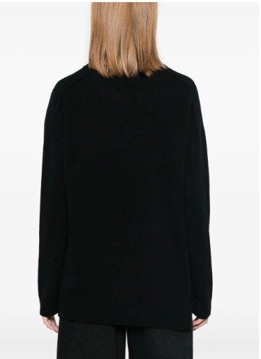 PAROSH Ribbed Wool-Cashmere Blend Sweater for Women