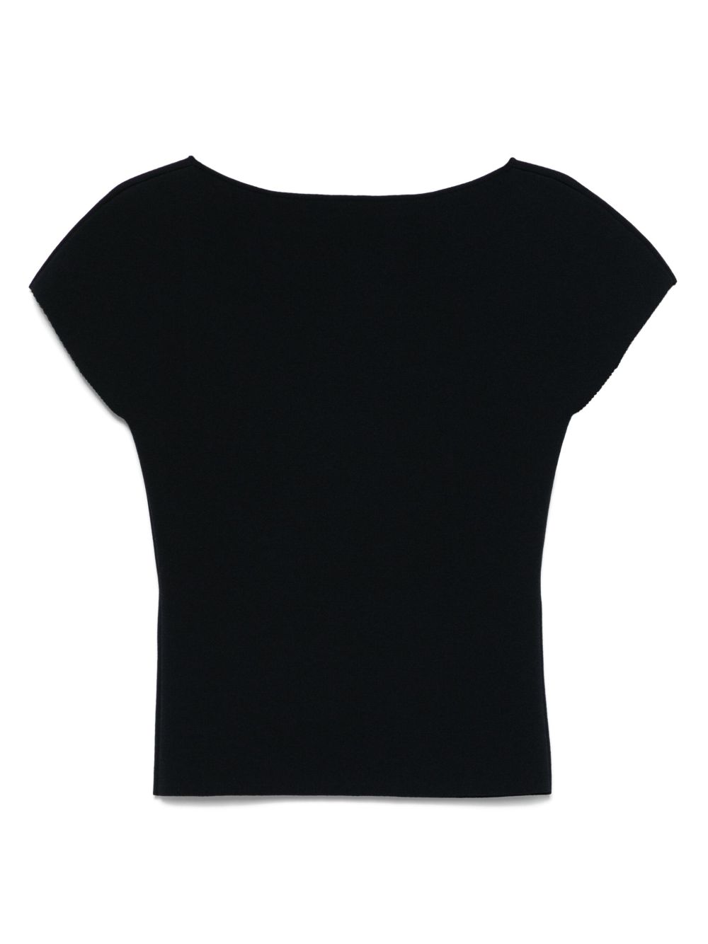 PAROSH Boat Neck Cap Sleeve T-Shirt for Women