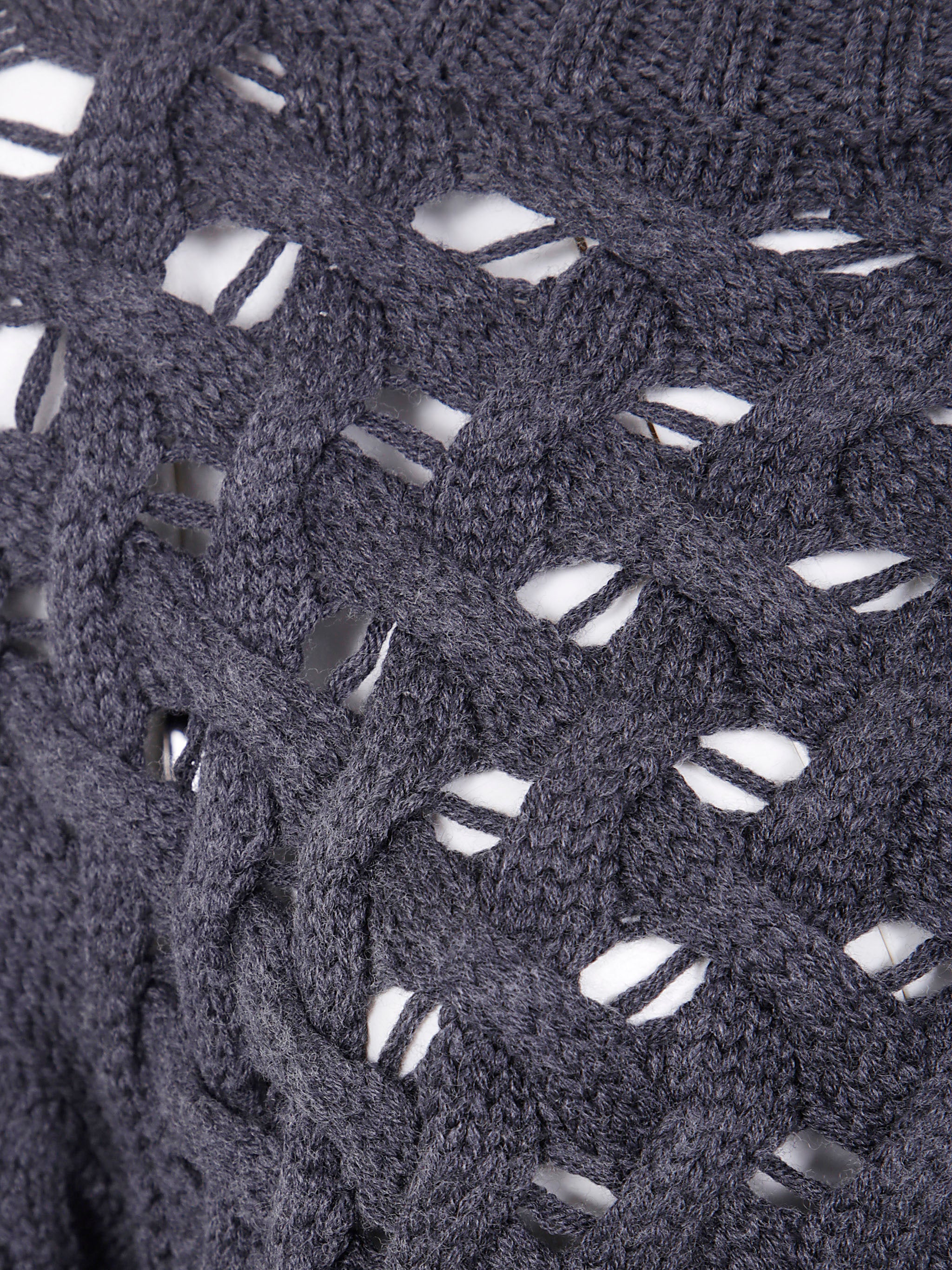 PAROSH Round Neck Basket Stitch Sweater for Women