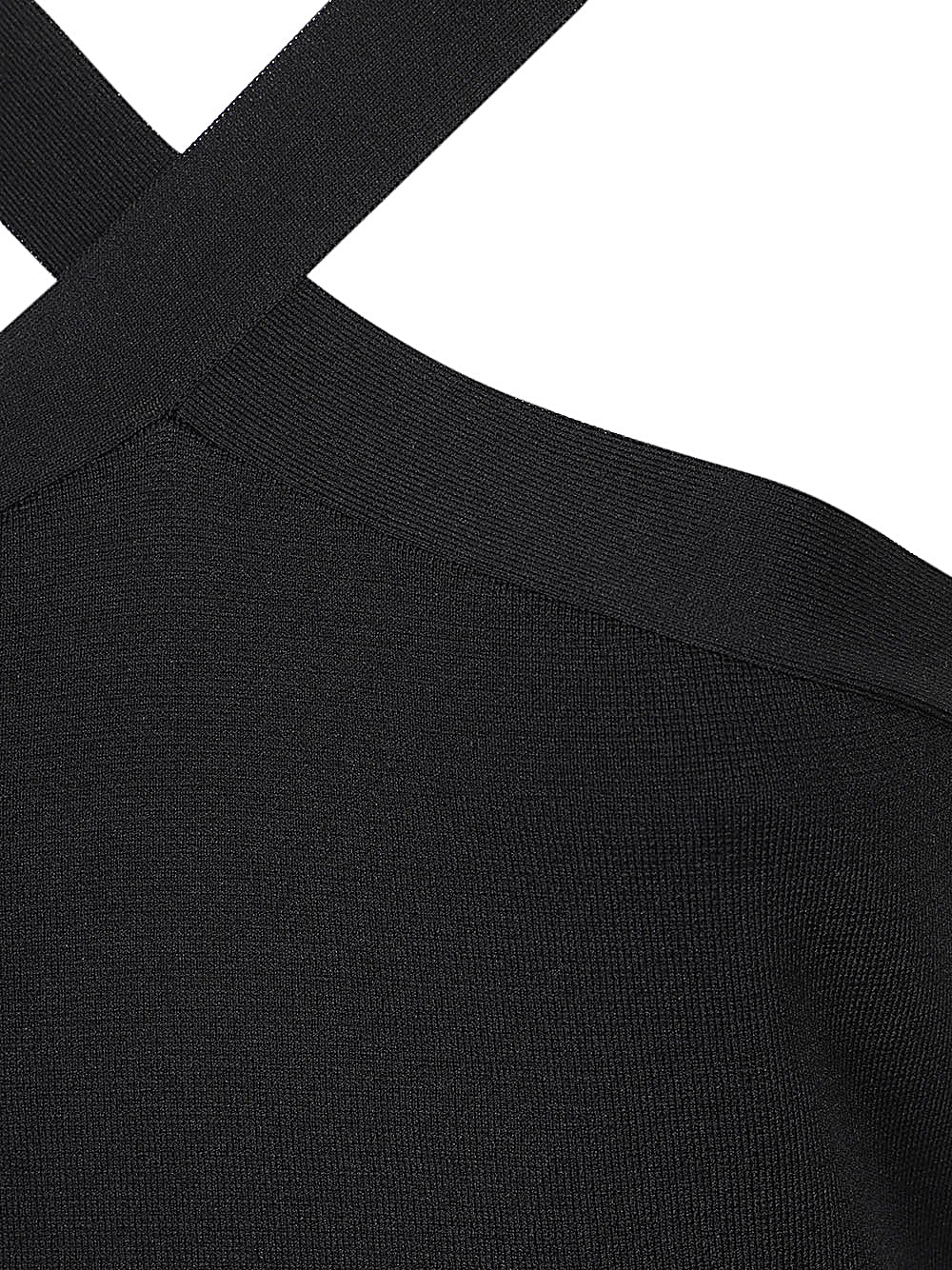 PAROSH Mini Dress with Wide Crossover Straps