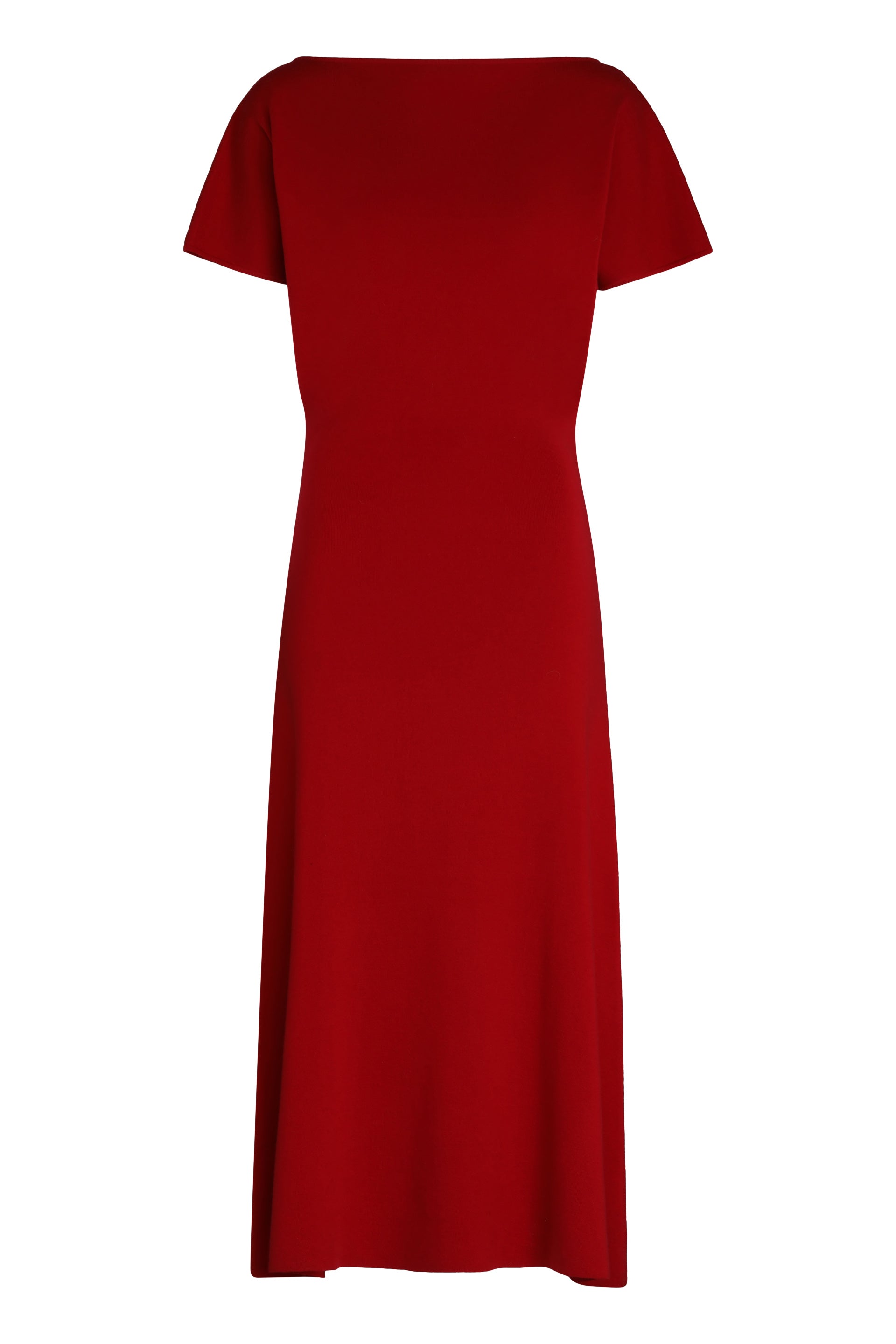 PAROSH Knit Long Dress with Rounded Hem