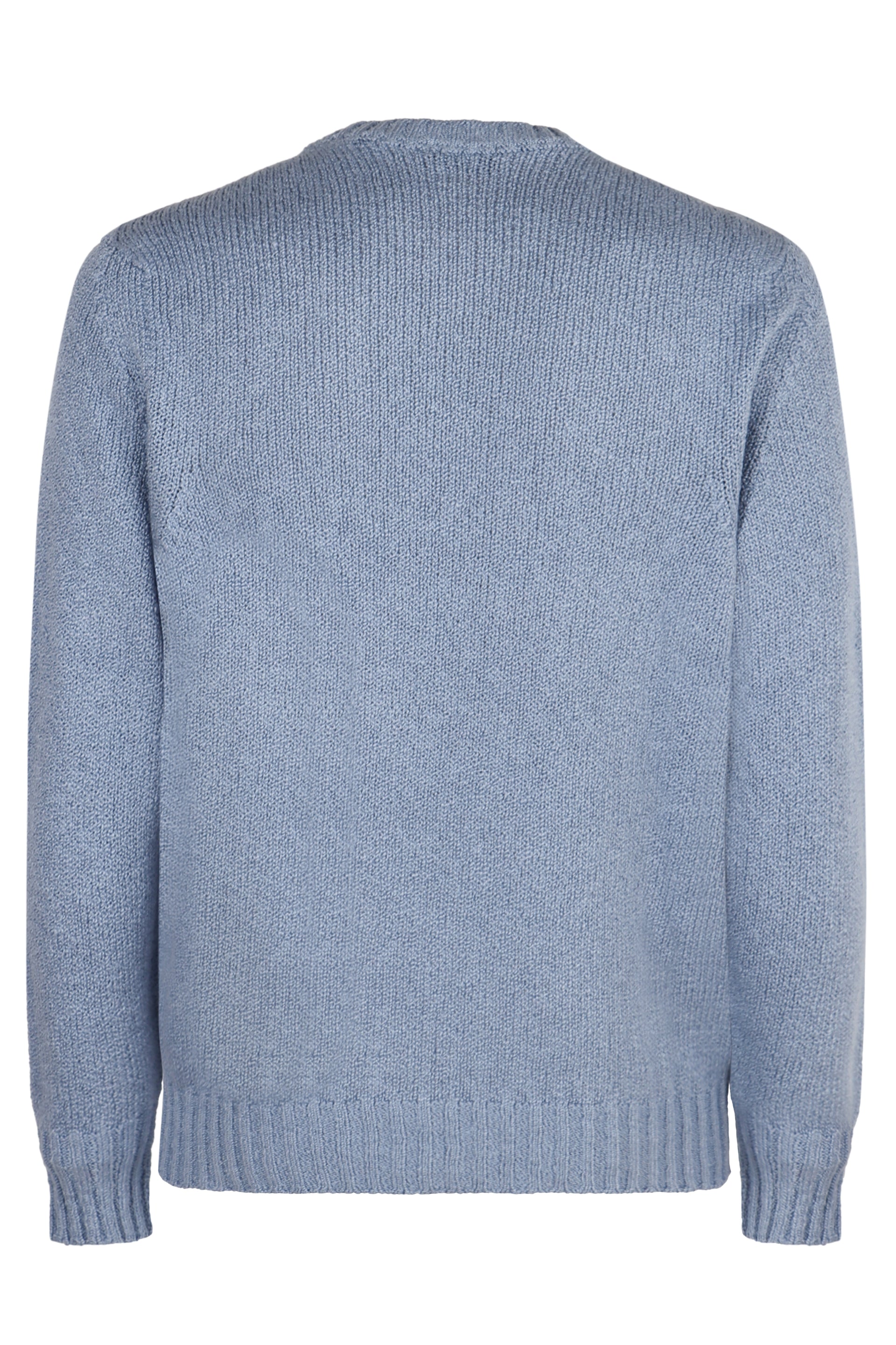 DRUMOHR Classic Cotton Sweater with Ribbed Knit Edges