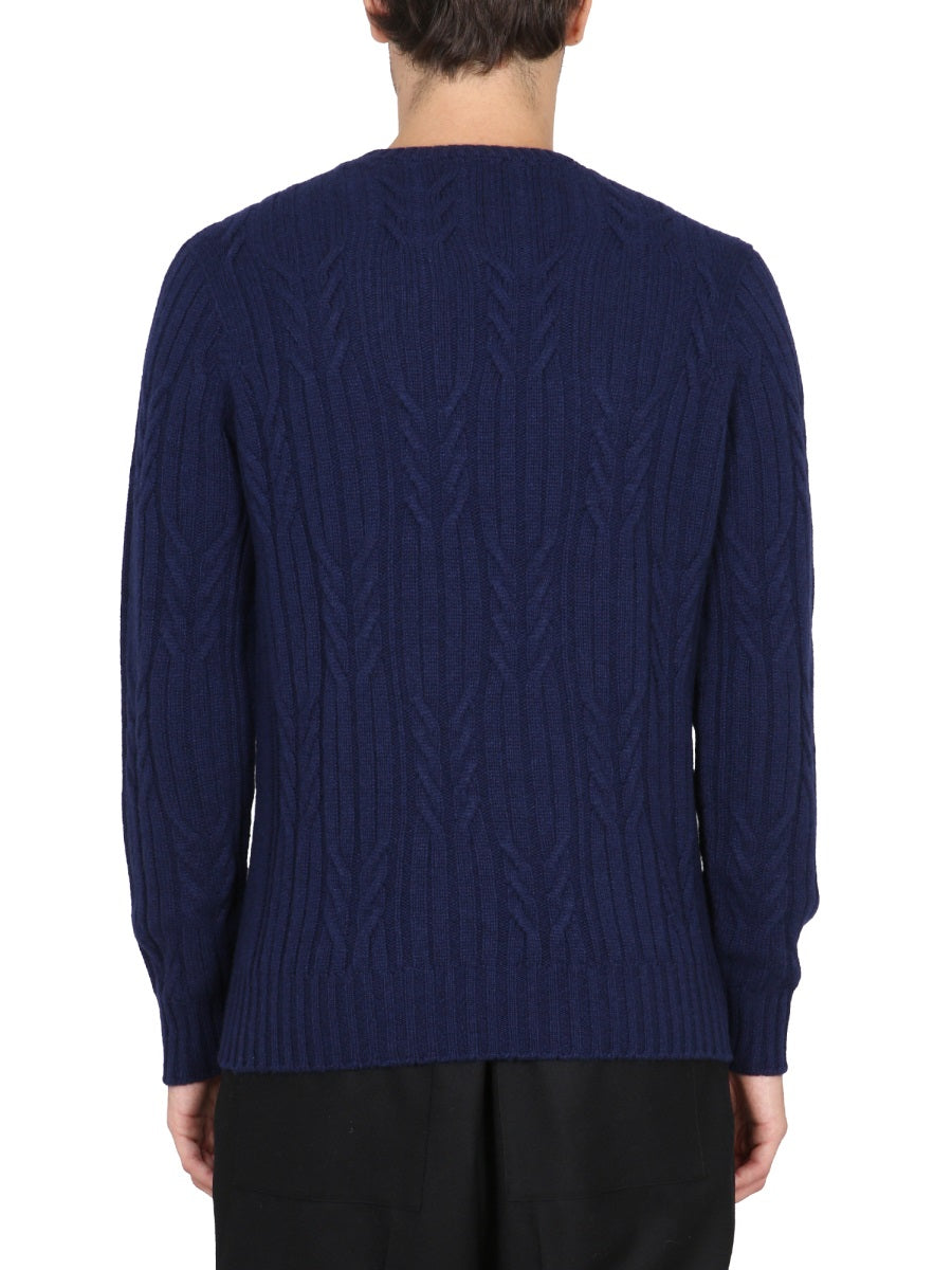 DRUMOHR Cashmere Sweater with Offset Track Pattern