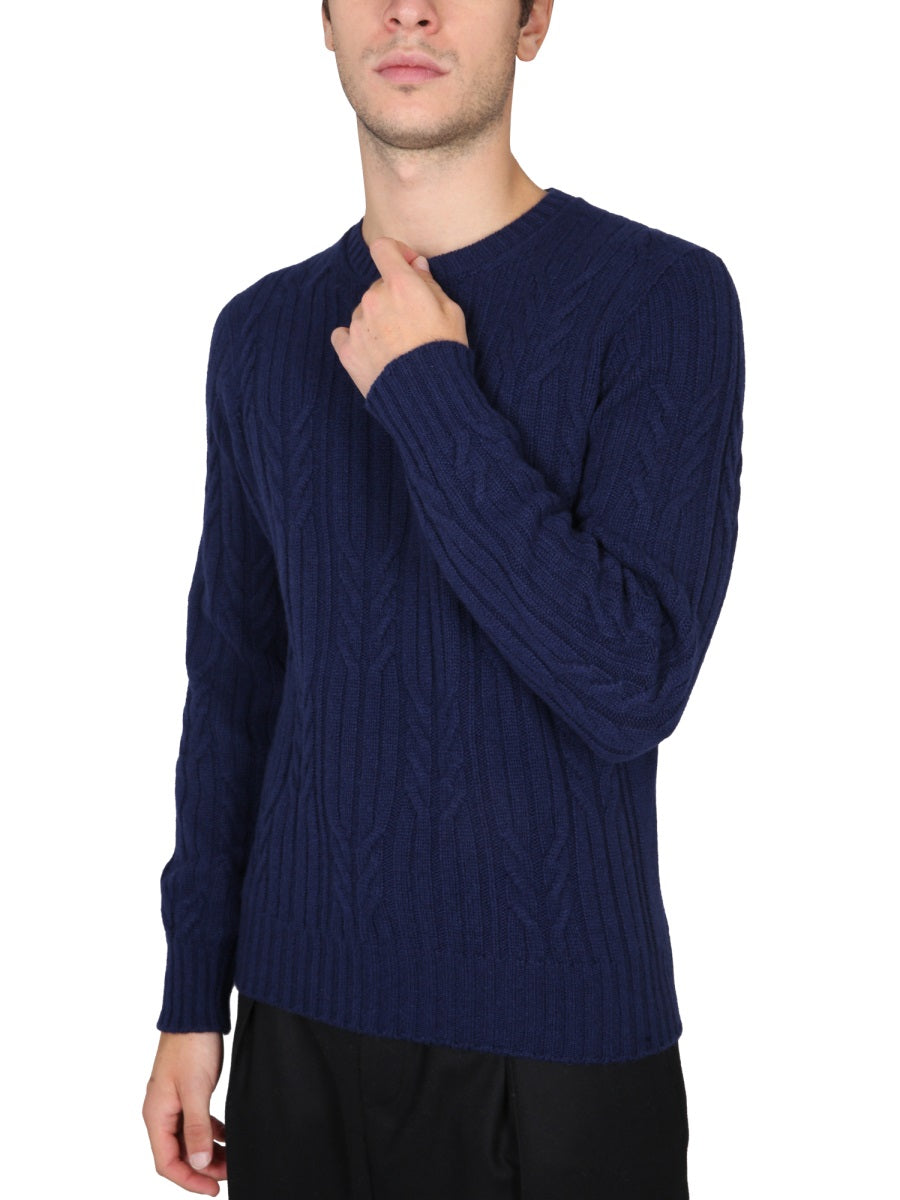 DRUMOHR Cashmere Sweater with Offset Track Pattern
