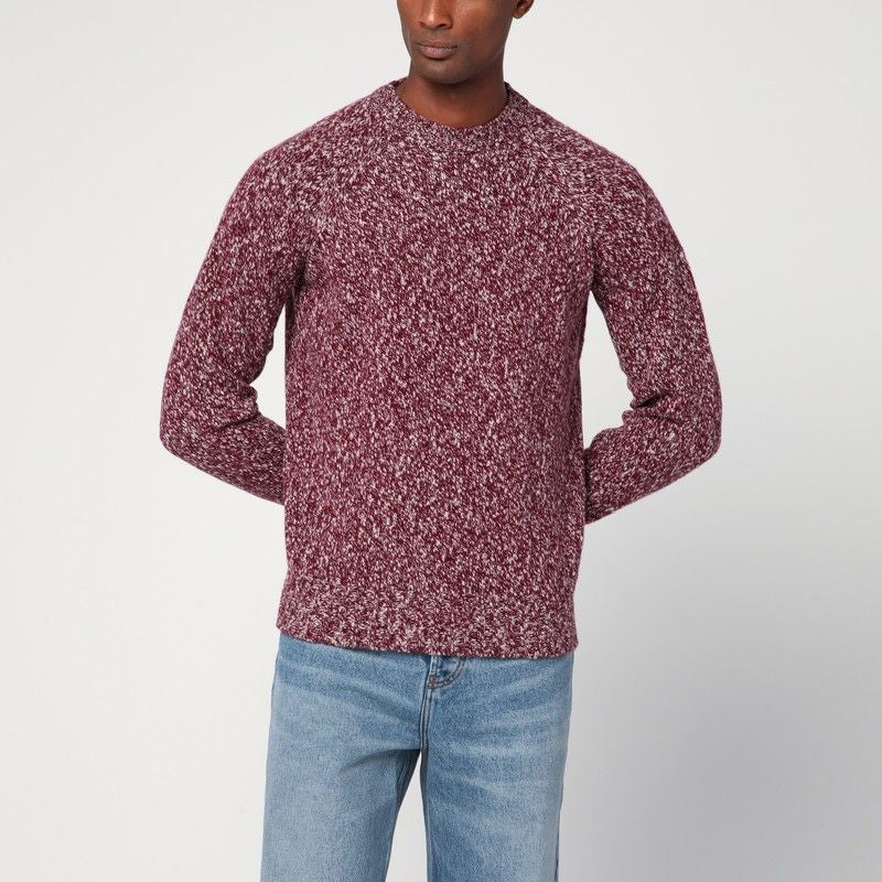 DRUMOHR Patterned Crew Neck Lambswool Sweater for Men