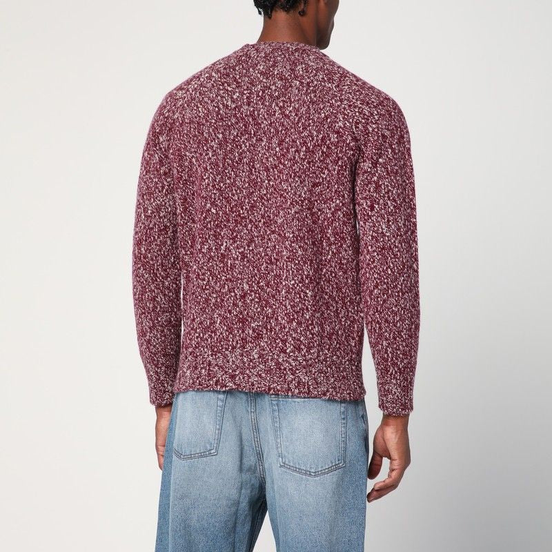 DRUMOHR Patterned Crew Neck Lambswool Sweater for Men