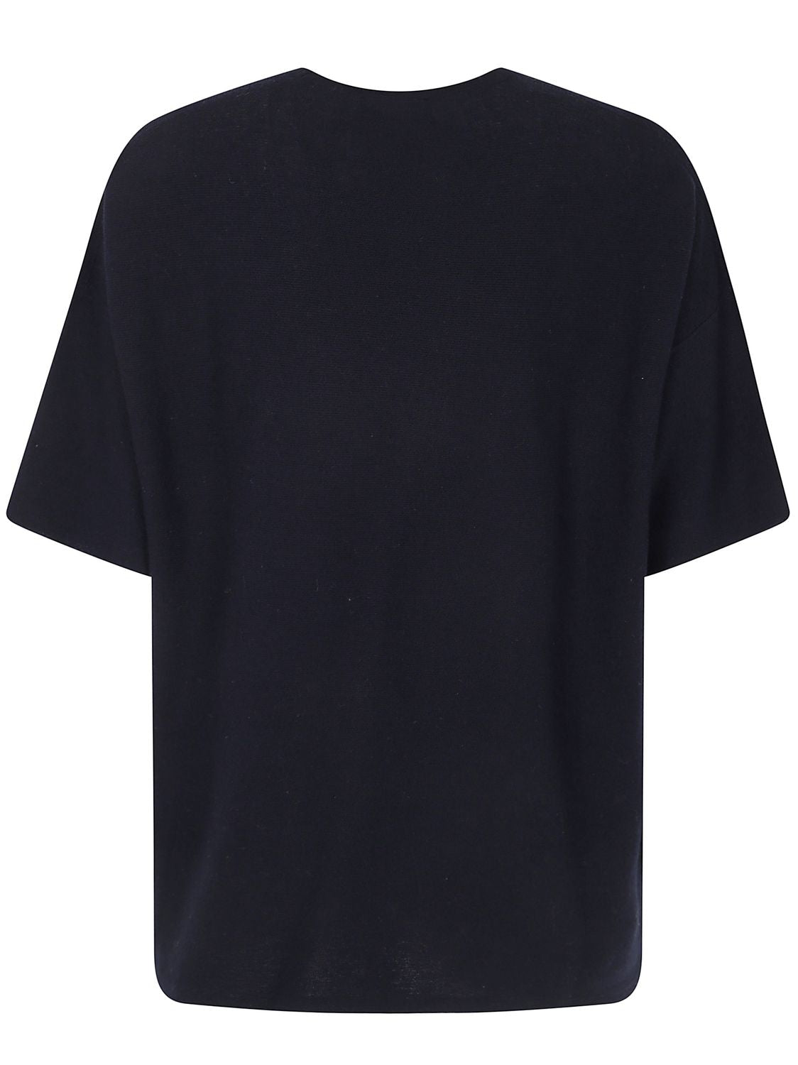 GENTRY PORTOFINO Short Sleeves Round Neck Knit Sweater