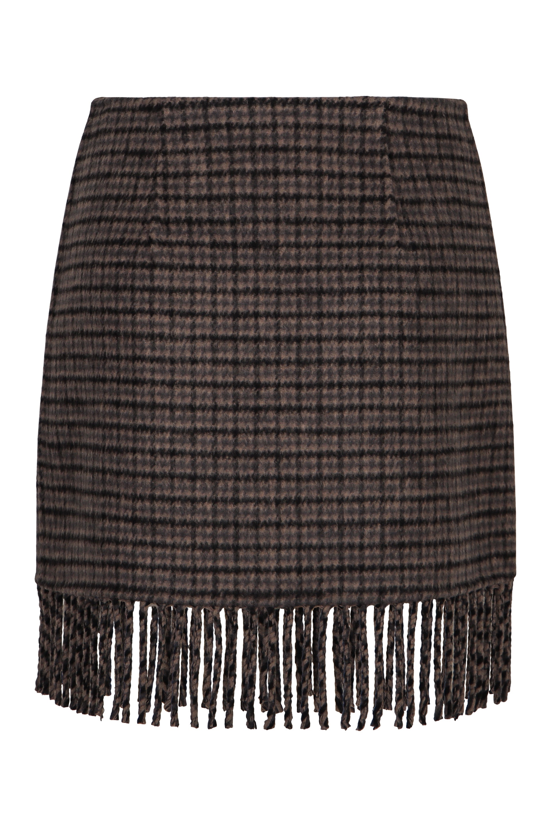 PAROSH Chic Mini Fringed Skirt