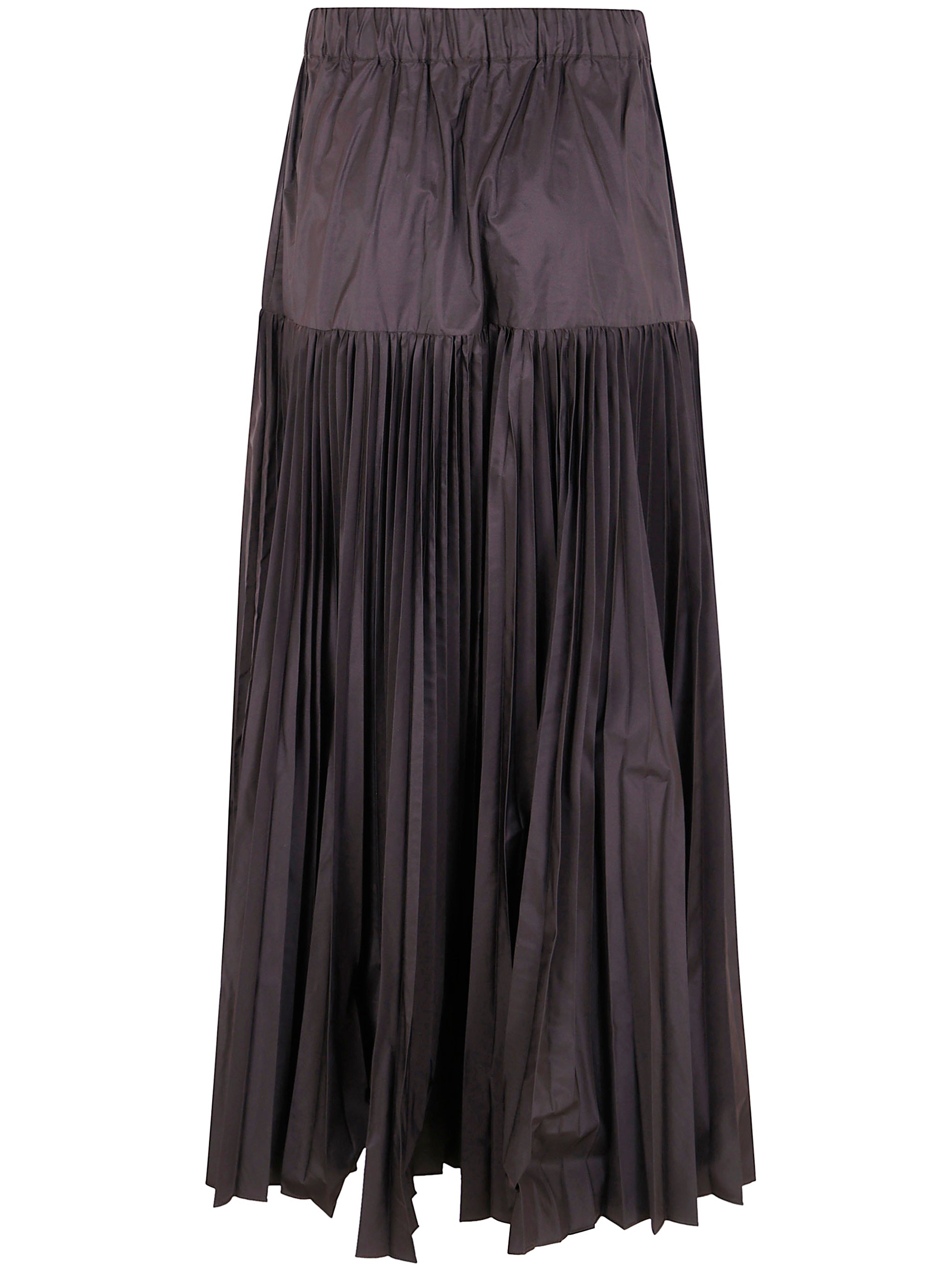 PAROSH Pleated Mini Skirt with Elasticated Waistband