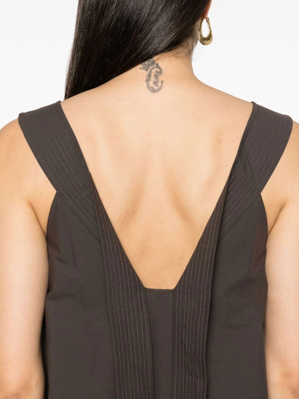 PAROSH Chic Knotted Mini Dress for Women