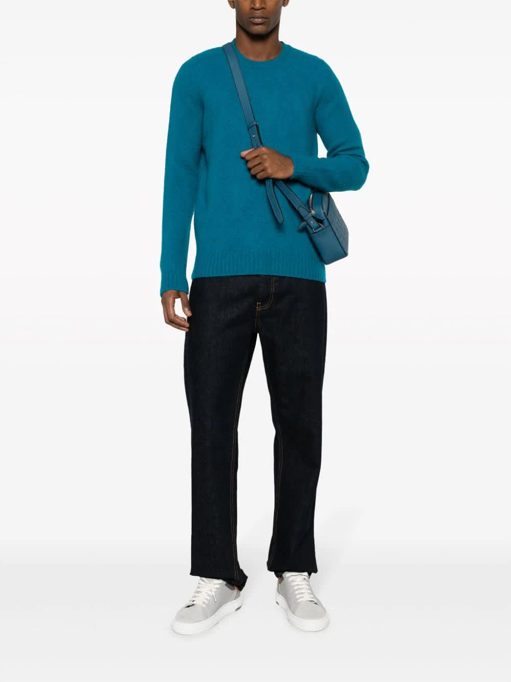 DRUMOHR Classic Wool Crew Neck Sweater for Men