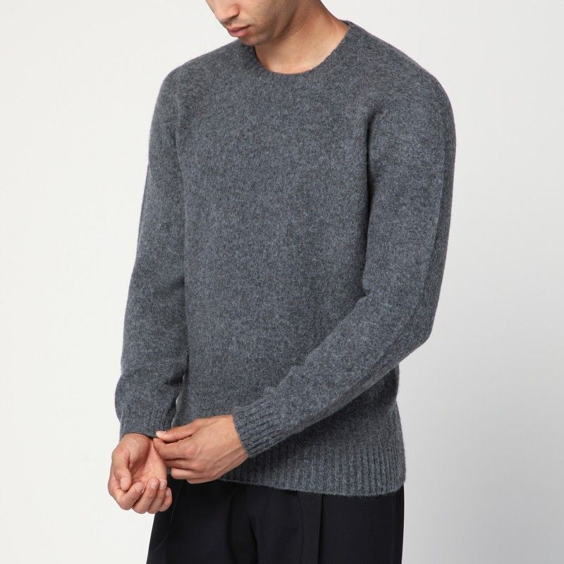 DRUMOHR Crew Neck Lambswool Sweater for Men