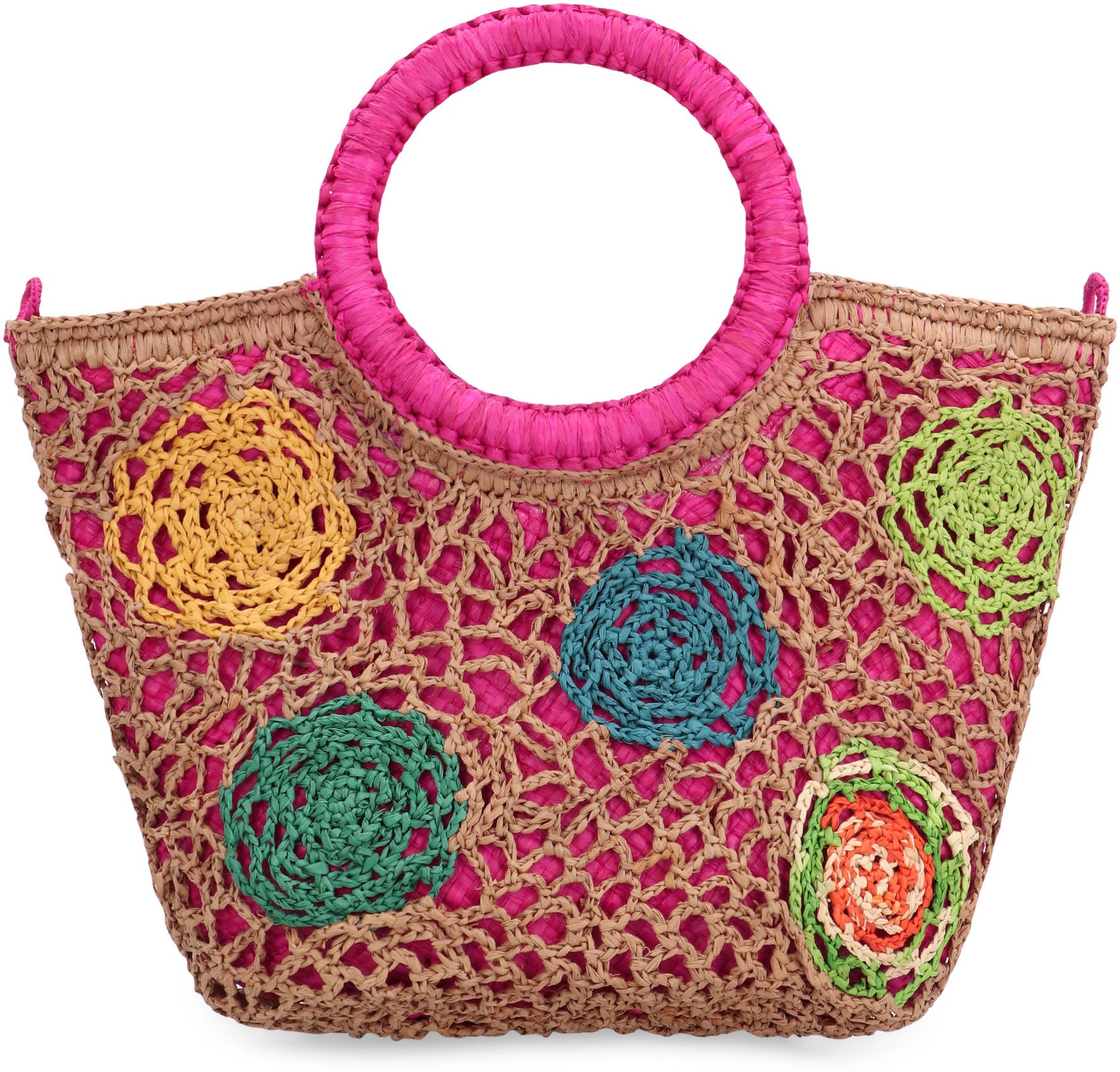 MADE FOR A WOMAN Mini Raffia Handbag with Adjustable Strap