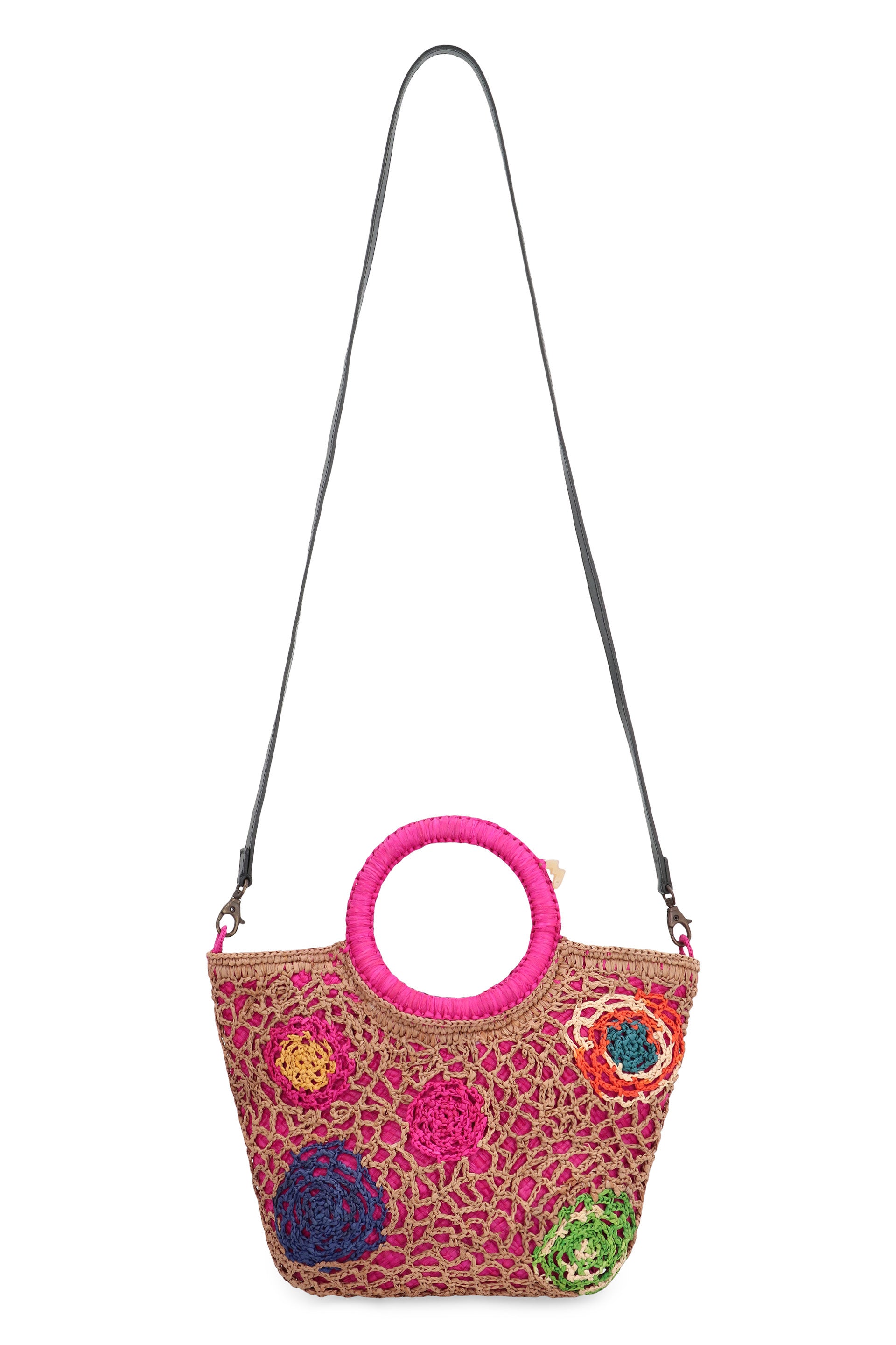 MADE FOR A WOMAN Mini Raffia Handbag with Adjustable Strap