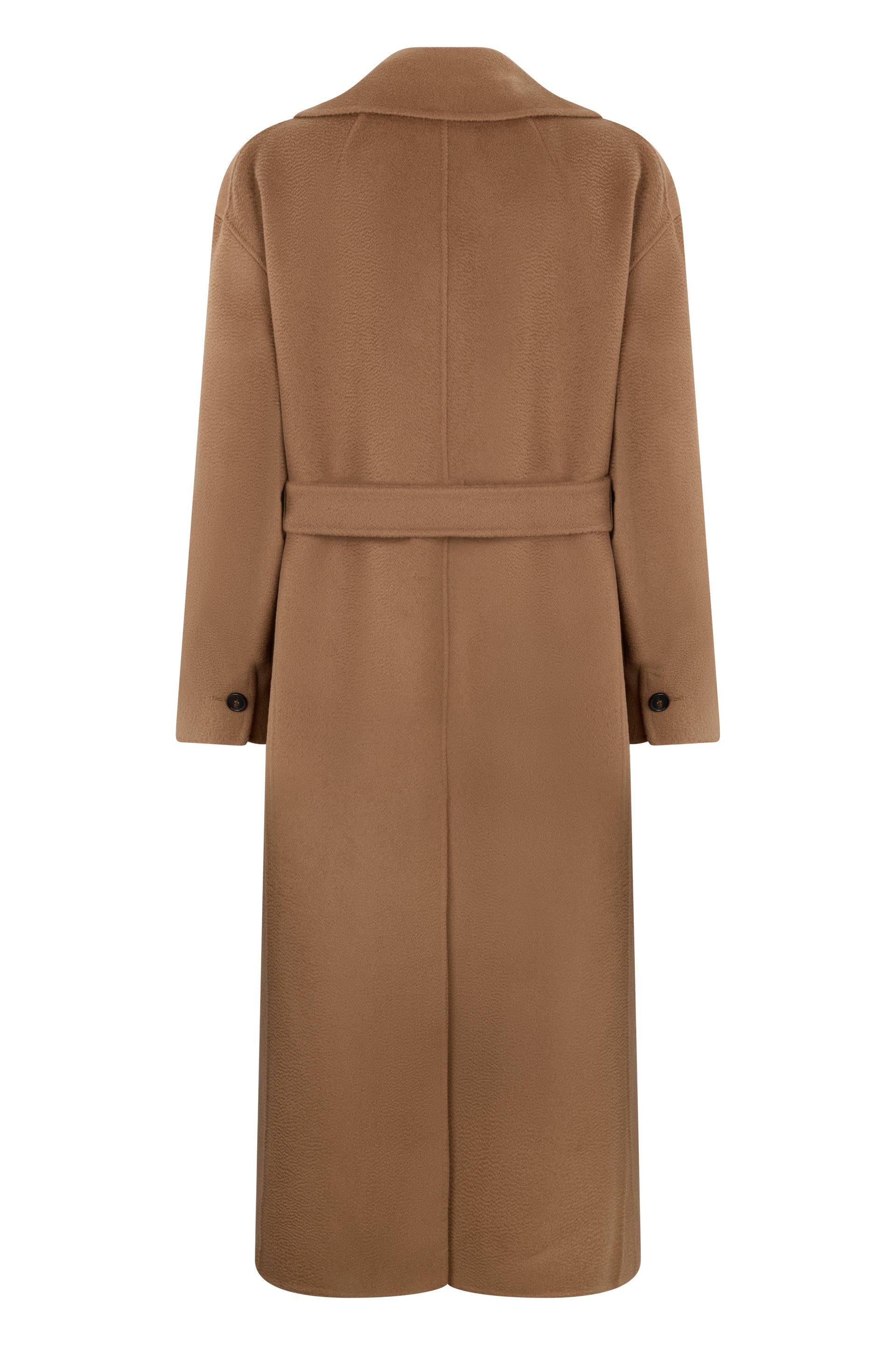 S MAX MARA Wool and Cashmere Jacket with Coordinated Waist Belt