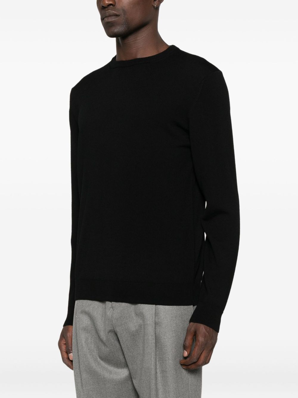 DANIELE FIESOLI Men's Merino Wool Crew Neck Sweater