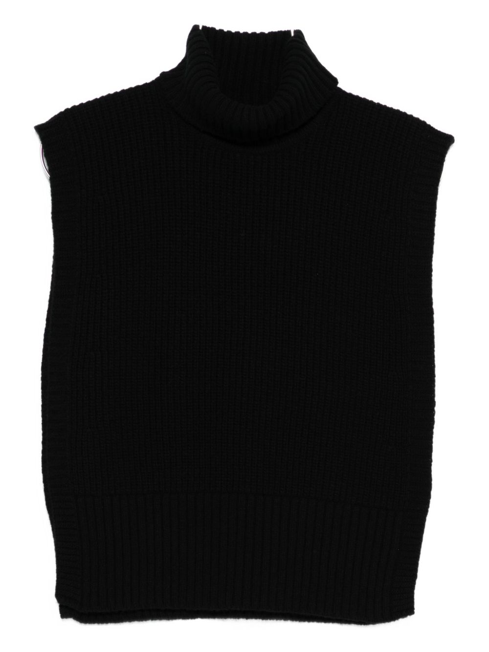 DAVANTINO Wool Sleeveless Turtleneck Sweater
