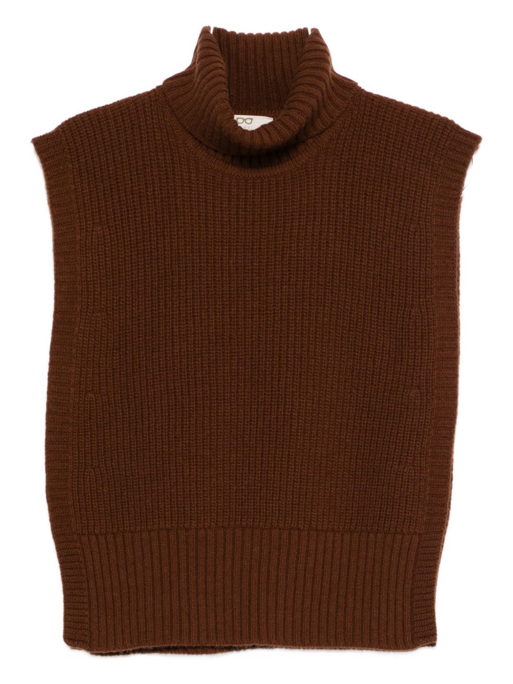 DAVANTINO Wool Turtleneck Sweater - Sleeveless Design
