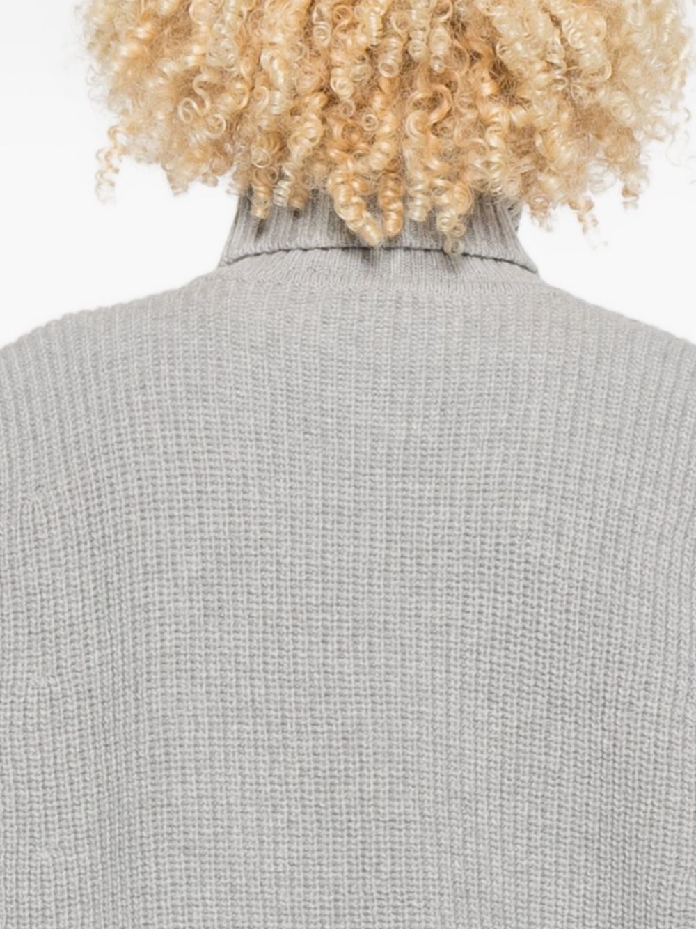 DAVANTINO Wool Ribbed Knit Turtleneck Sweater