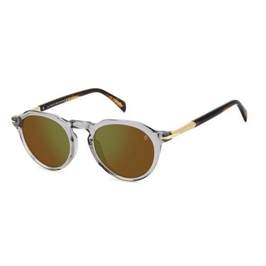 DAVID BECKHAM Men's Stylish Sunglasses with Green Mirror Lenses