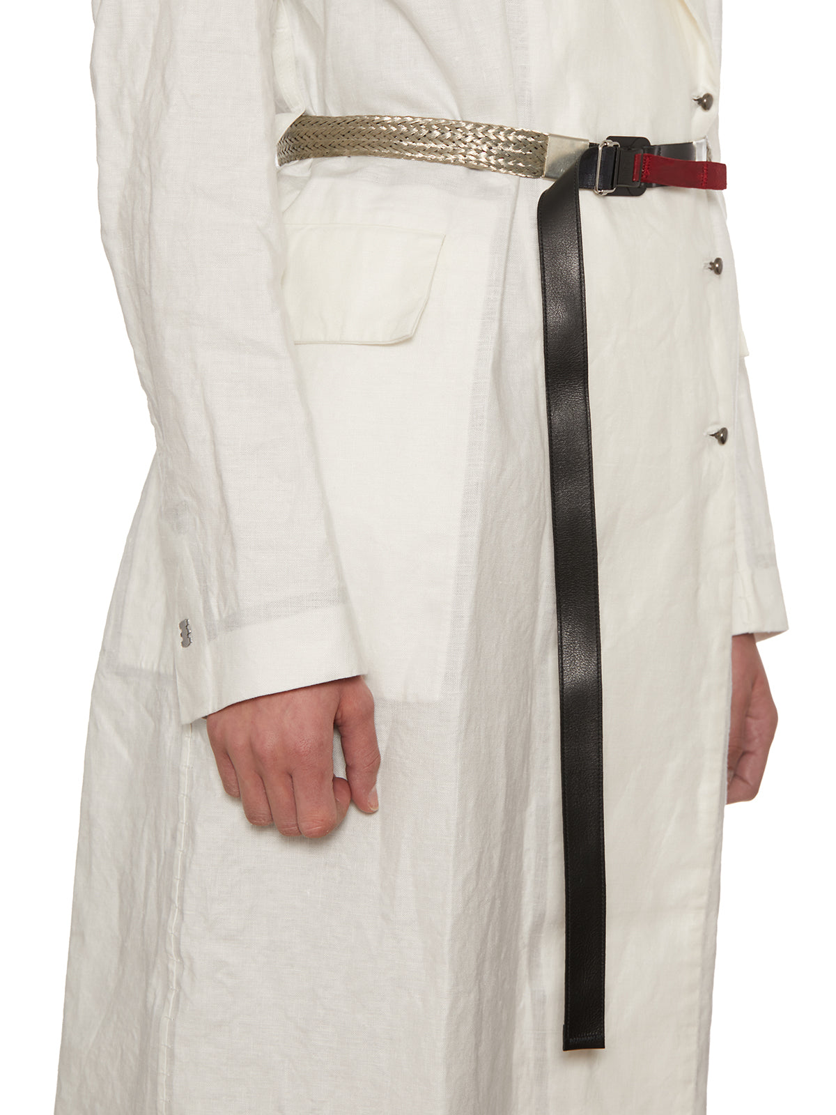 ISAAC SELLAM Women's Waxed Linen Trench Coat Size M