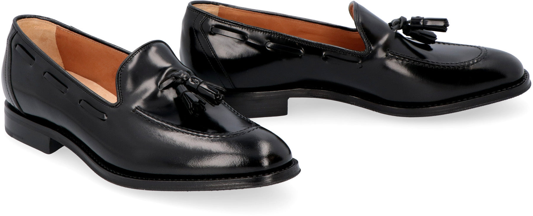 CHURCH'S Brushed Leather Loafers with Round Almond Toes