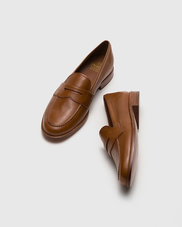 CHURCH'S Heswall Almond Toe Leather Loafers for Women