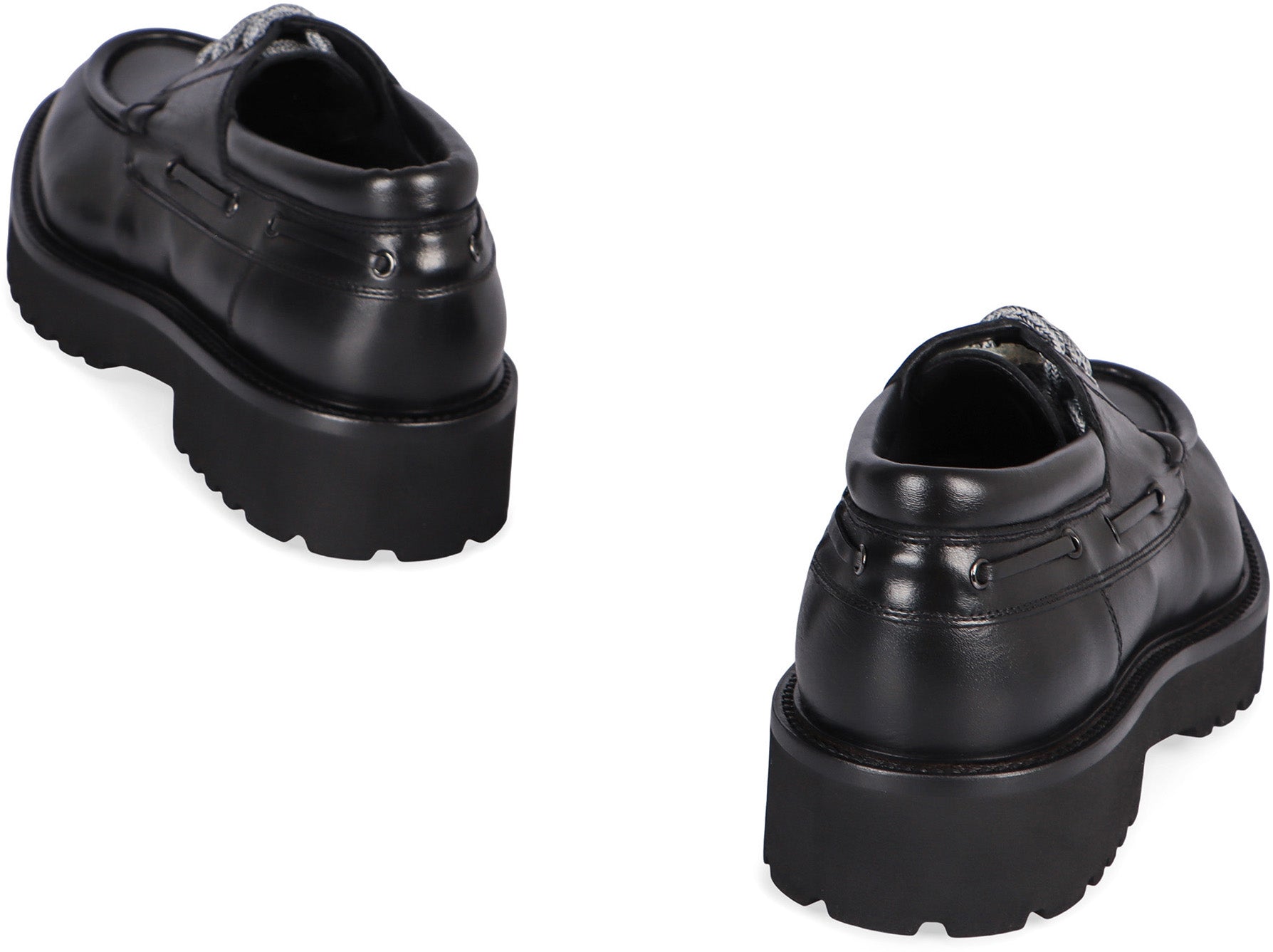 DOUCAL'S Chic Leather Lace-Up Shoes