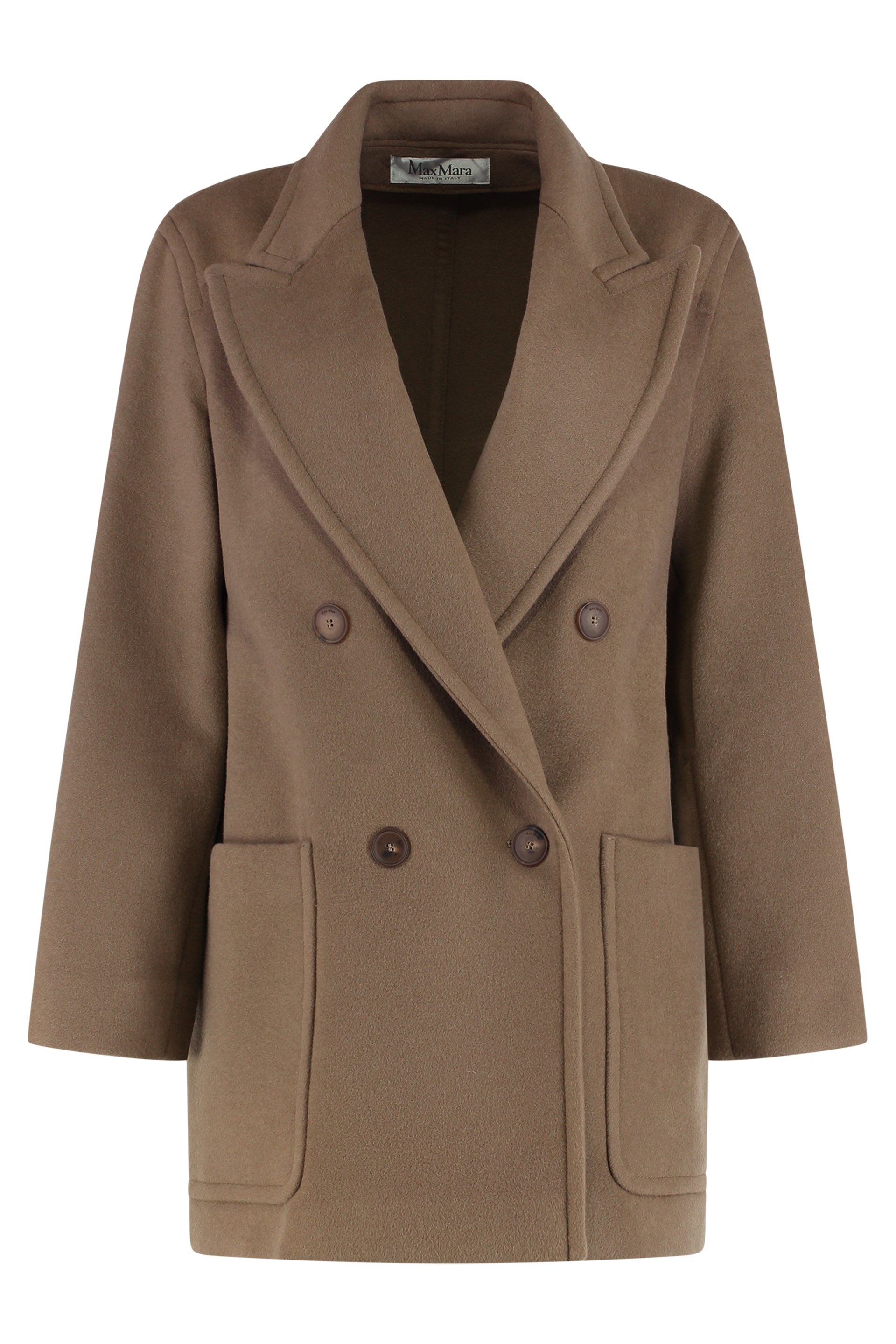 MAX MARA Lapel Collar Wool and Cashmere Jacket