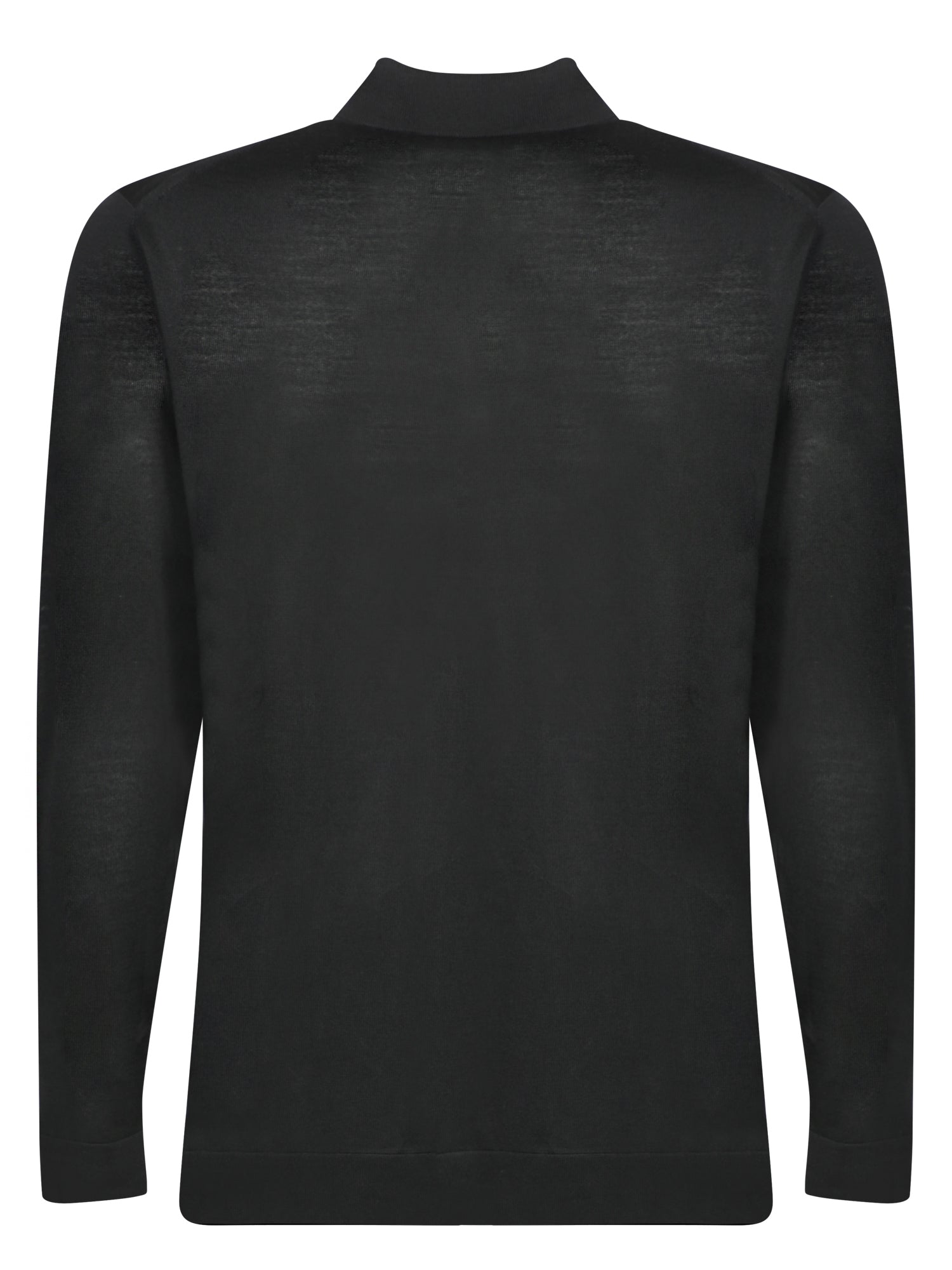 DELL'OGLIO Classic Black Shirt for Men - Premium 100% Virgin Wool
