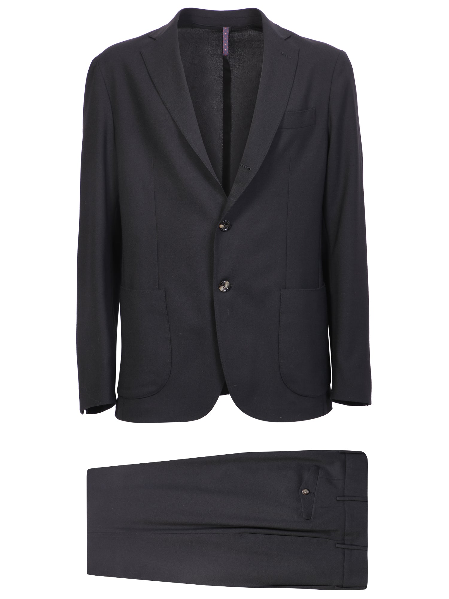 DELL'OGLIO Classic Black Suit for Men - Tapered Fit