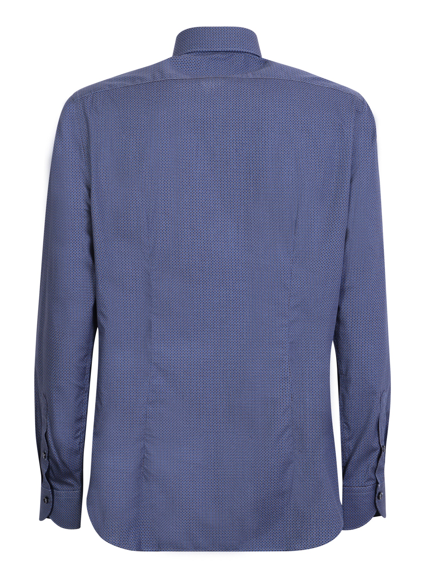 DELL'OGLIO Geometric Print Blue Shirt for Men - FW25