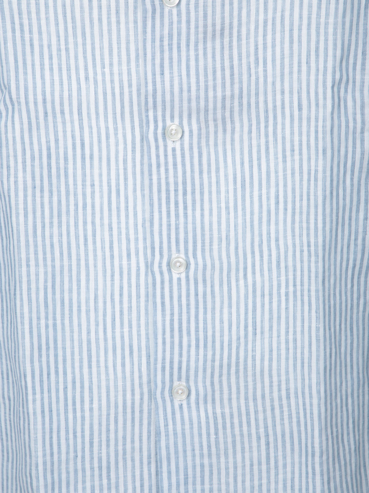 DELL'OGLIO Classic Striped Long Sleeve Linen Shirt