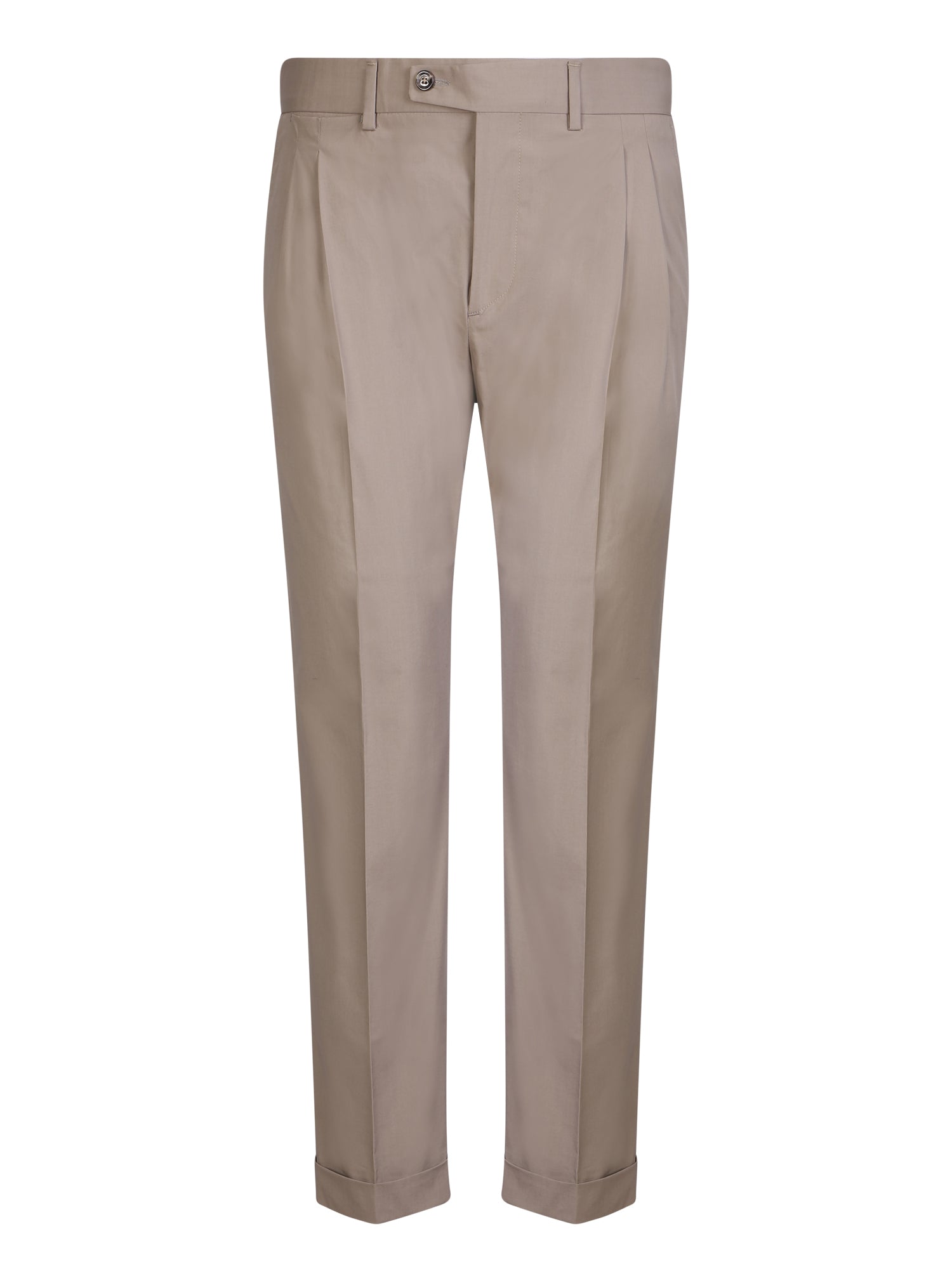 DELL'OGLIO Stylish Mid Rise Straight Leg Trousers for Men