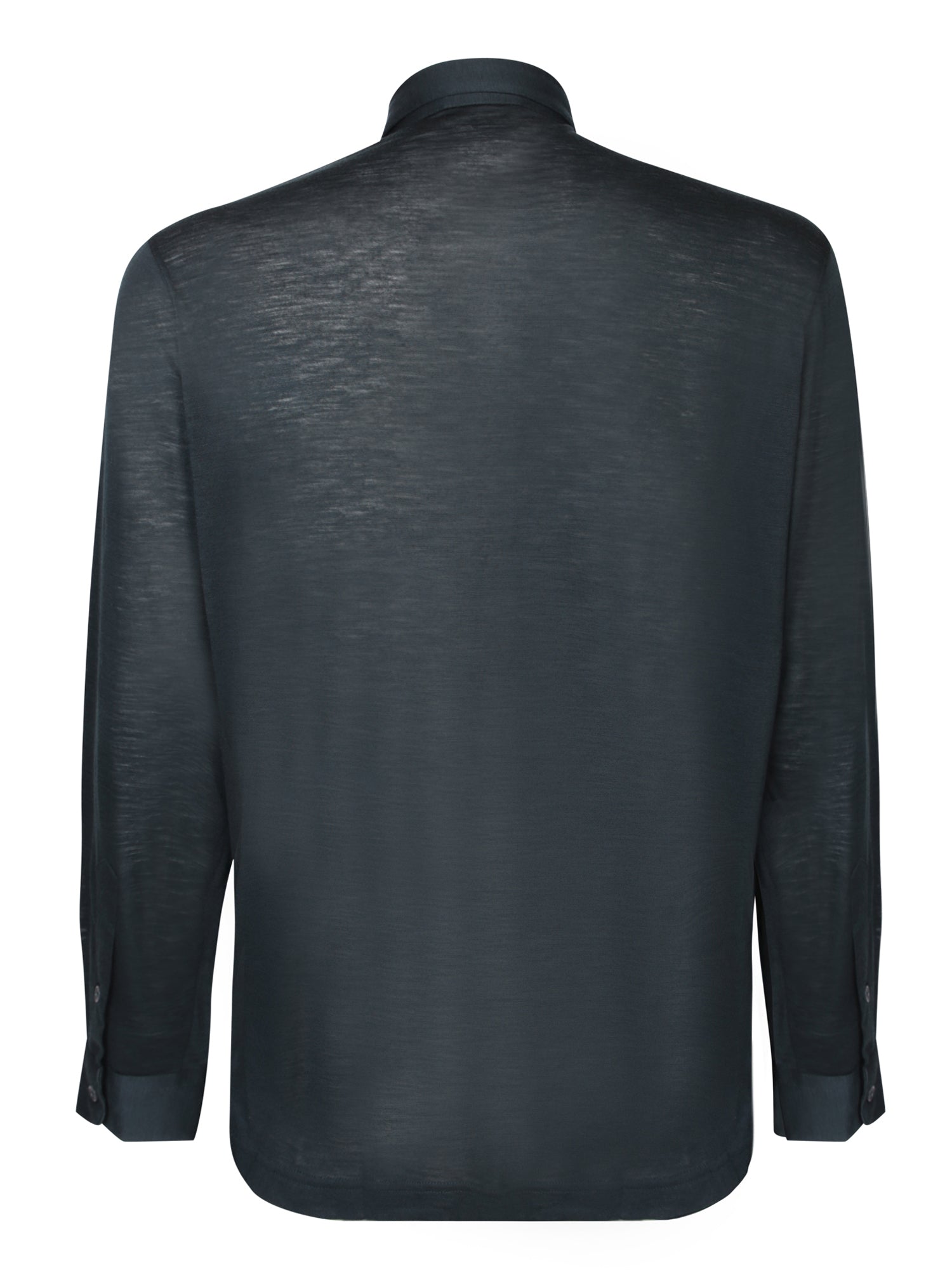 DELL'OGLIO Classic Green Wool Shirt for Men - FW25