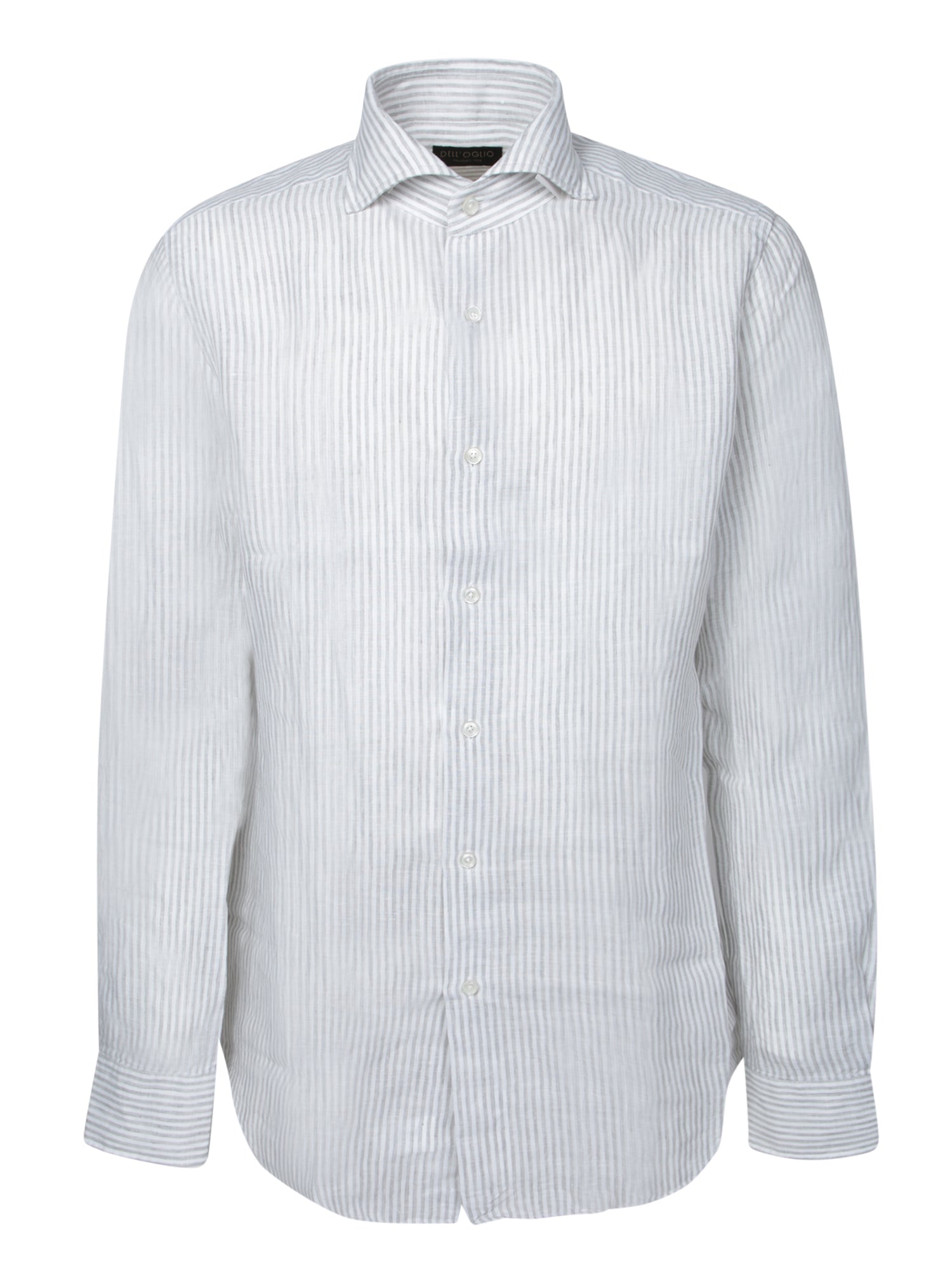 DELL'OGLIO Classic Long Sleeve Linen Shirt for Men