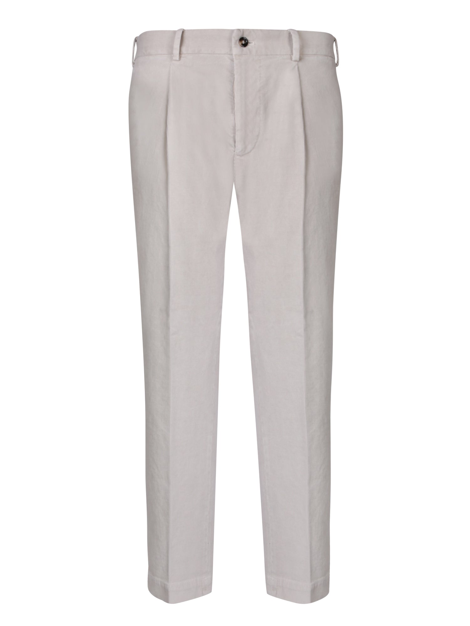 DELL'OGLIO Classic White Trousers for Men - Fall Winter 25/26
