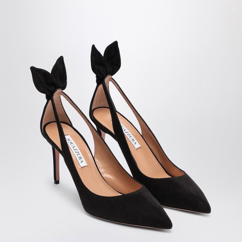 AQUAZZURA Deneuve Stiletto Pumps with Bow Detail