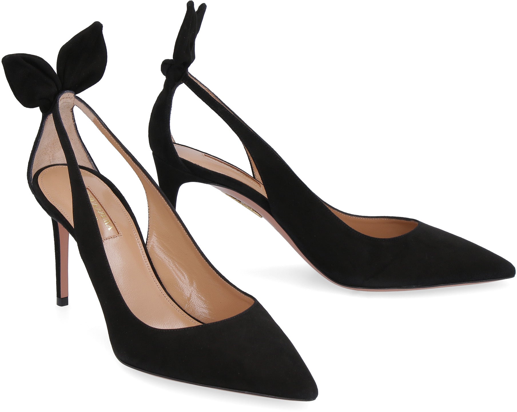 AQUAZZURA Deneuve Stiletto Pumps with Bow Detail