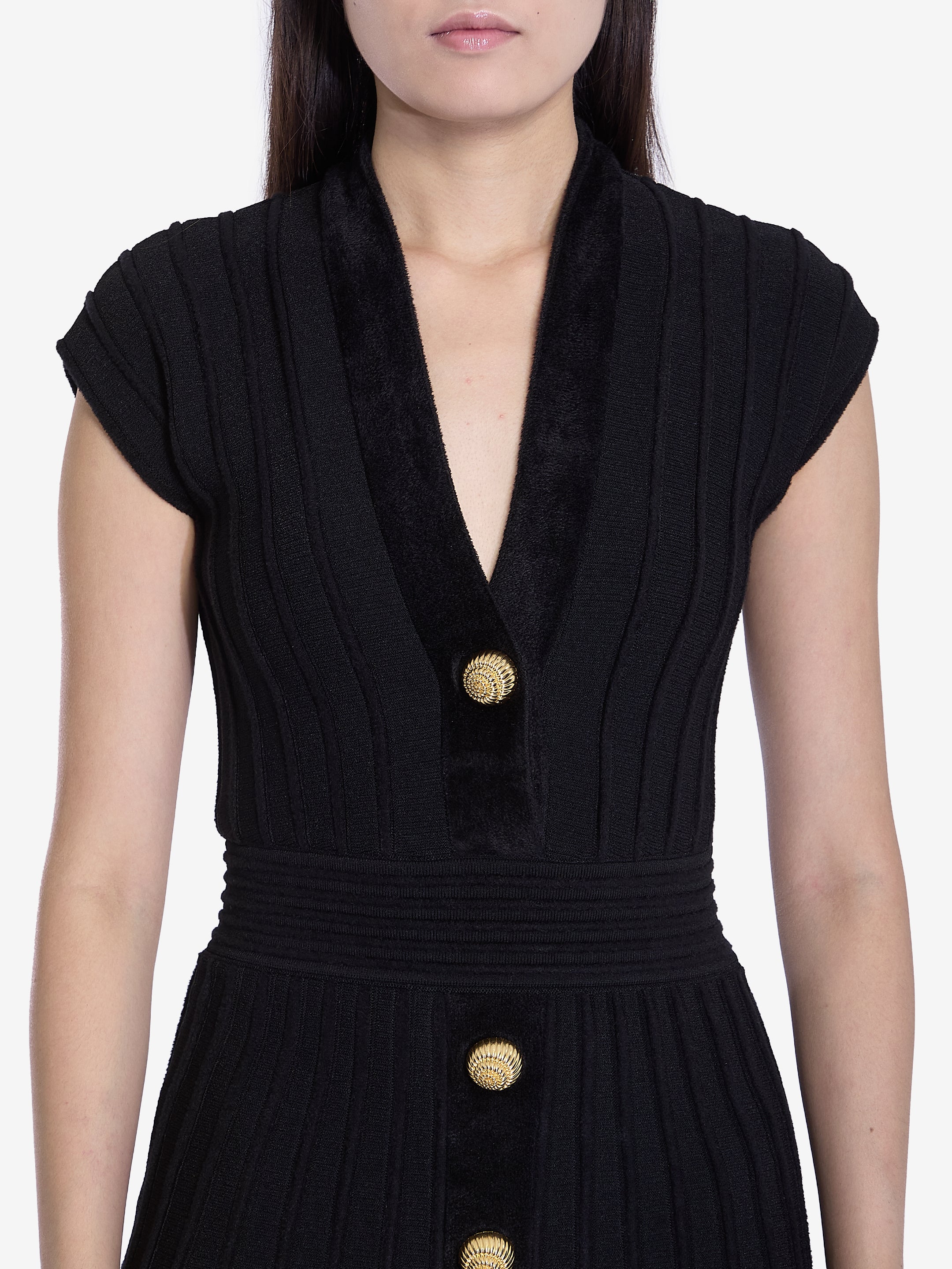 BALMAIN Elegant Velvet Dress for Women - Size 36