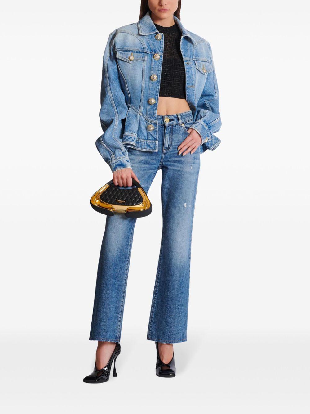 BALMAIN Labyrinth Knit Crop Top - Tight Fit