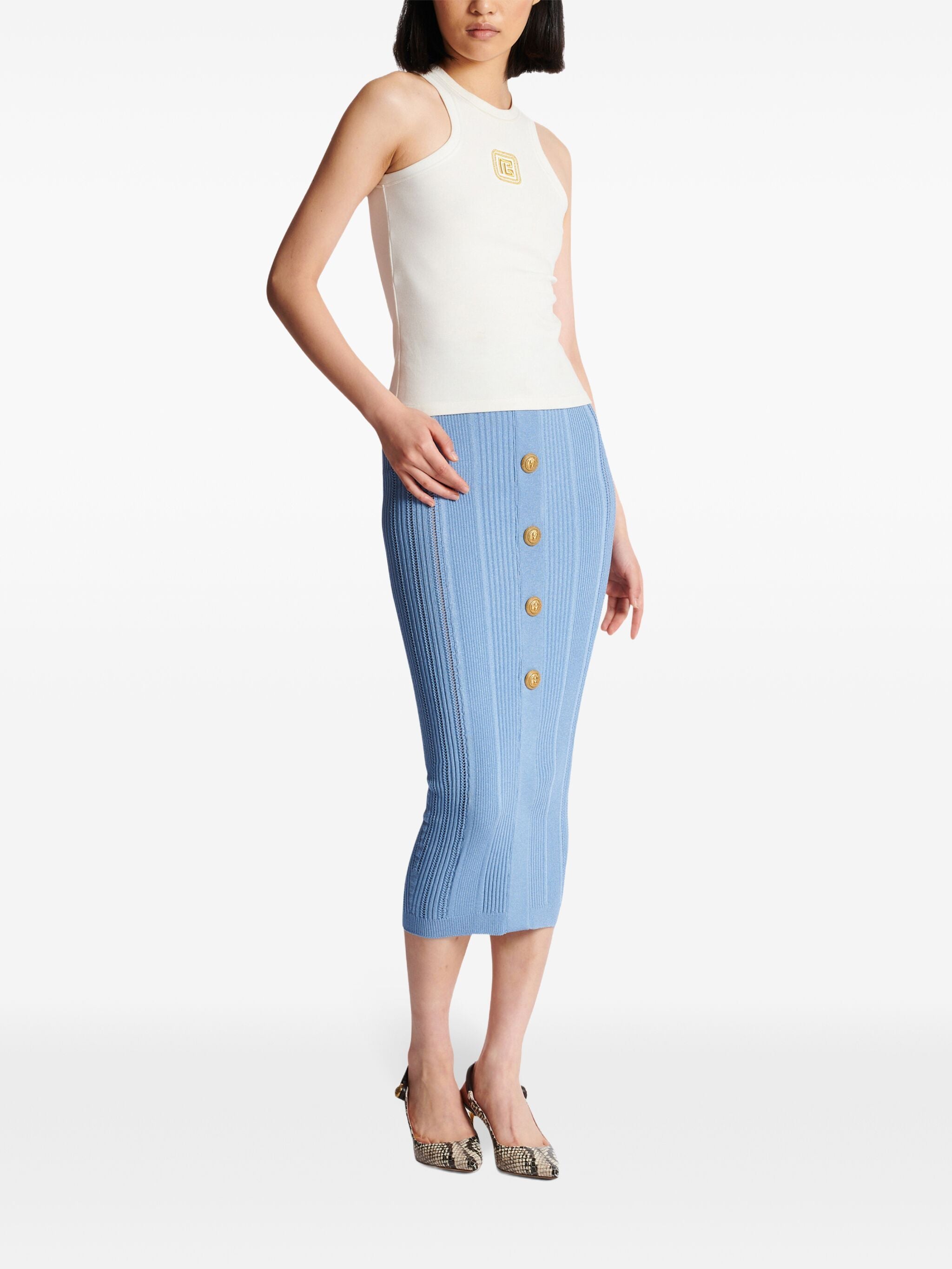 BALMAIN Retro Stretch Tank Top for Women