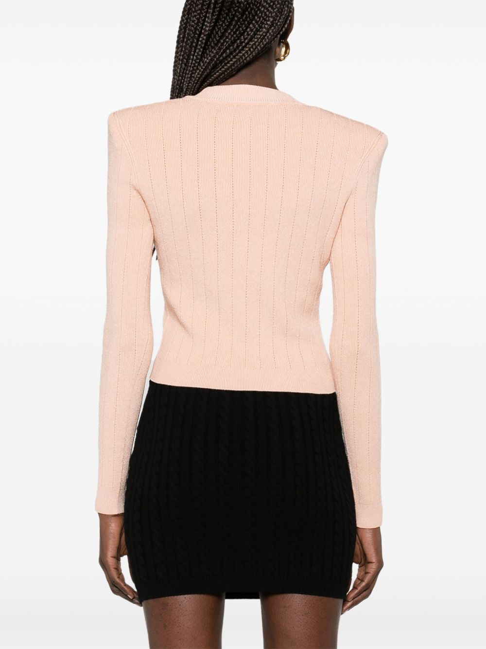 BALMAIN Buttoned V-Necked Cardigan for Women