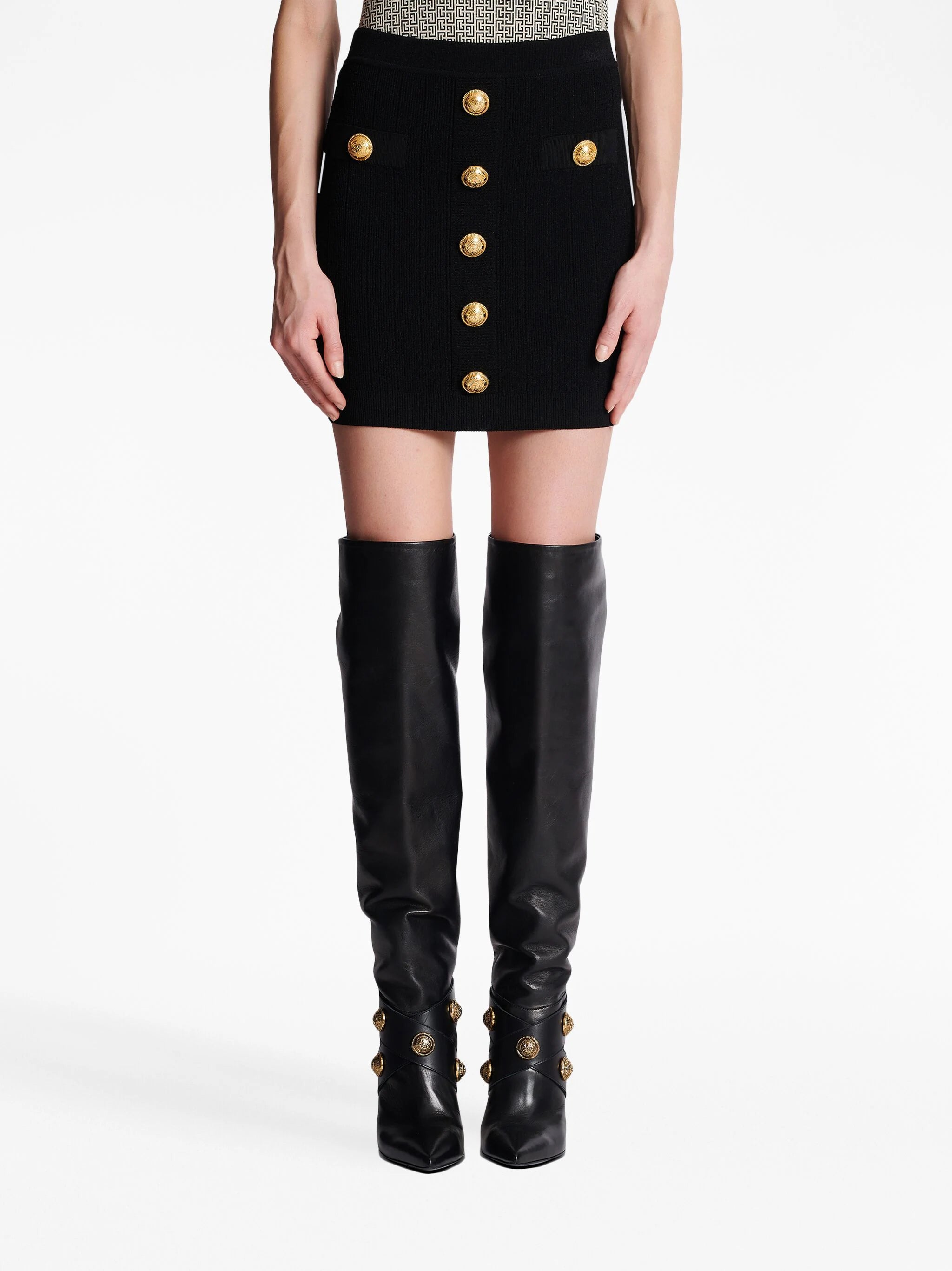 BALMAIN Cotton Mini Skirt for Women
