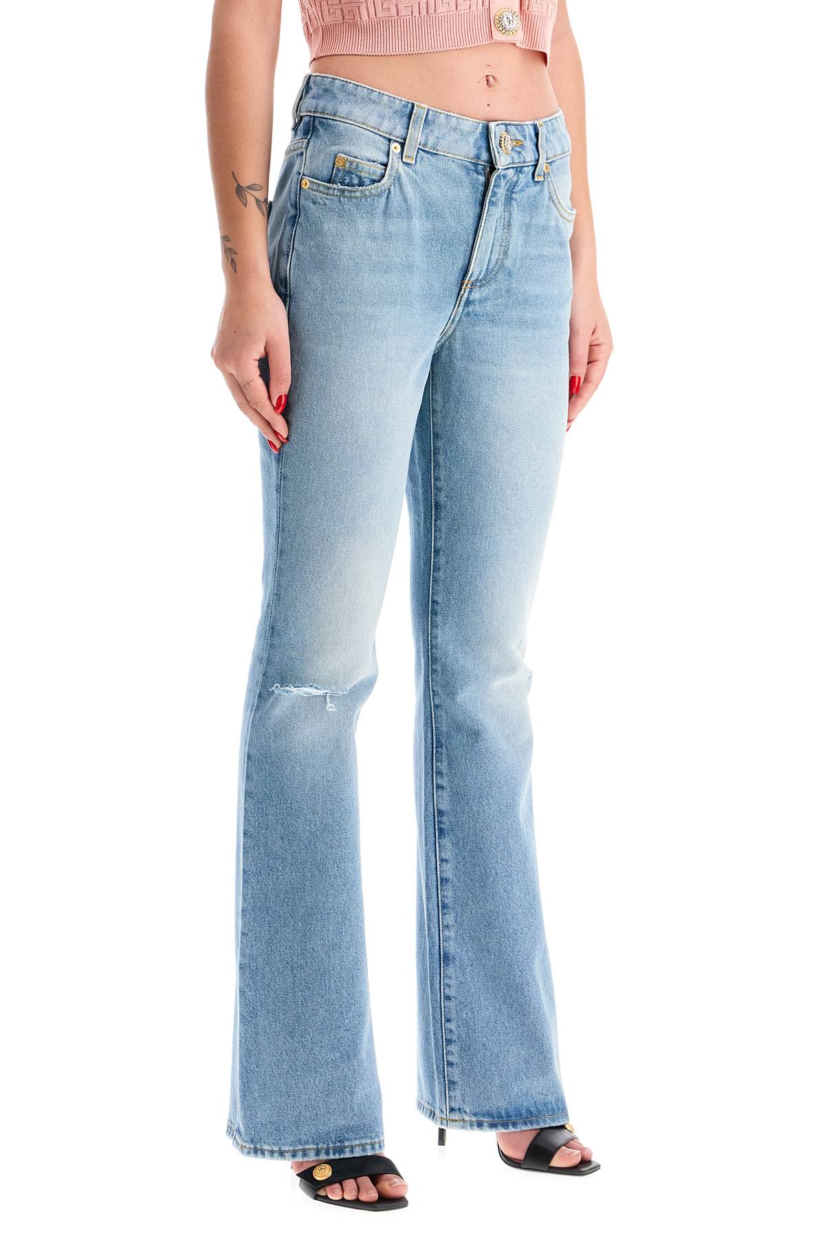 BALMAIN Denim Trousers for Women - FW24 Season