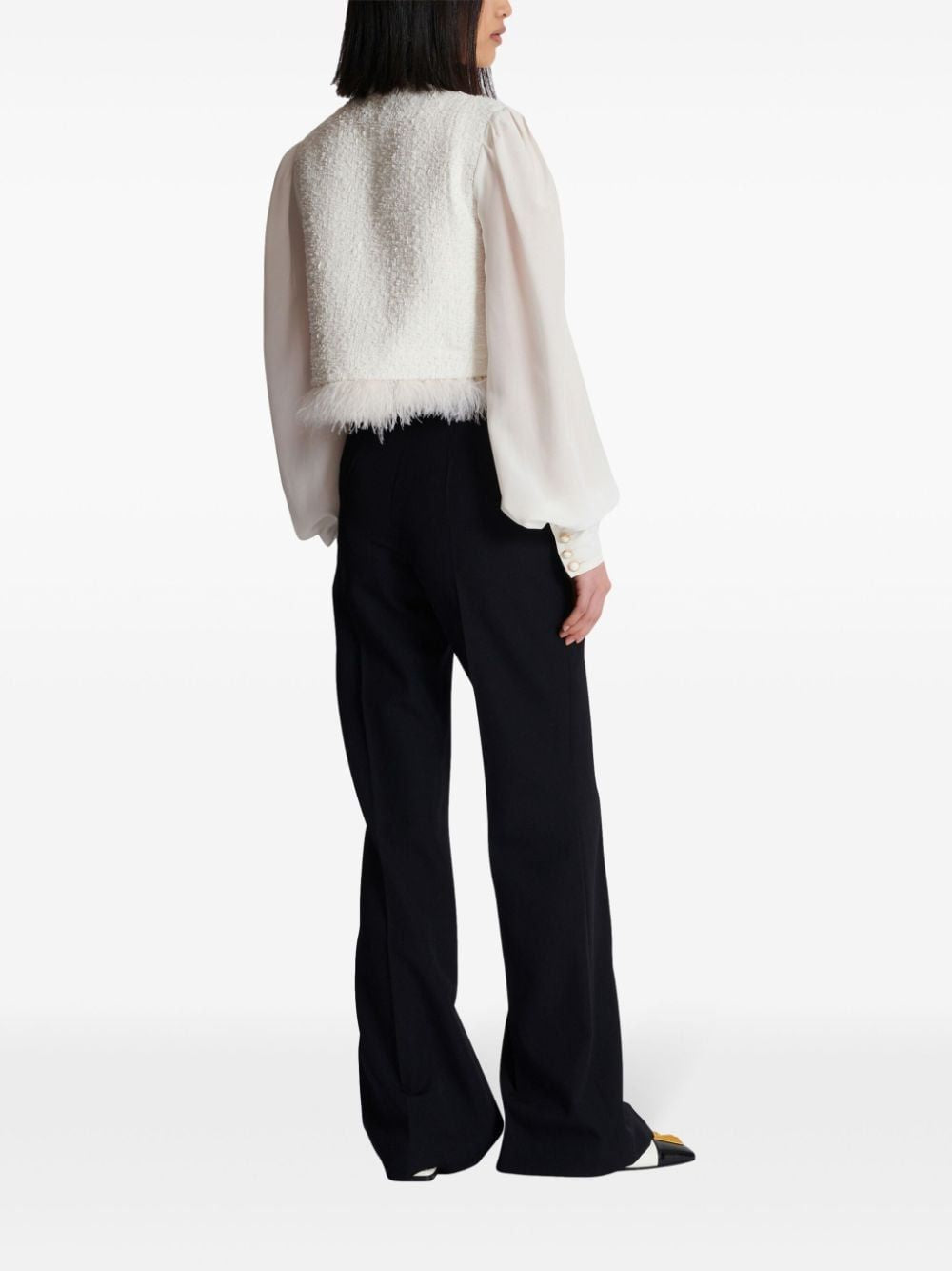 BALMAIN Lavalierre Mini Jacket with Bow Pocket