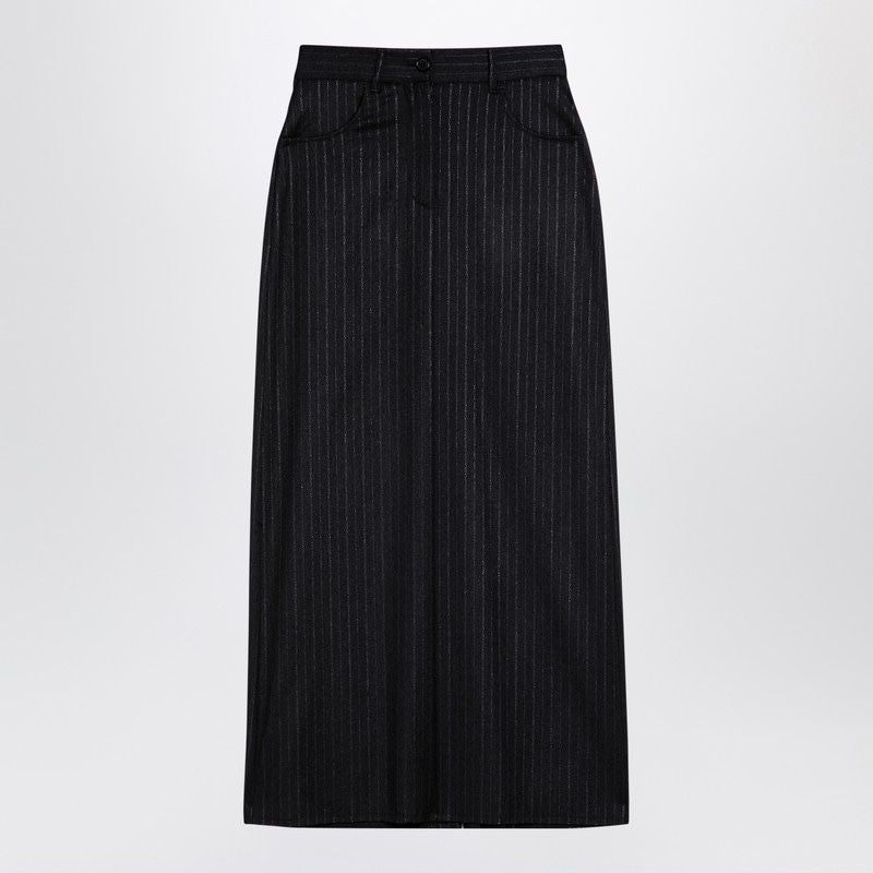 DEPARTMENT FIVE Pinstripe Wool-Blend Long Skirt